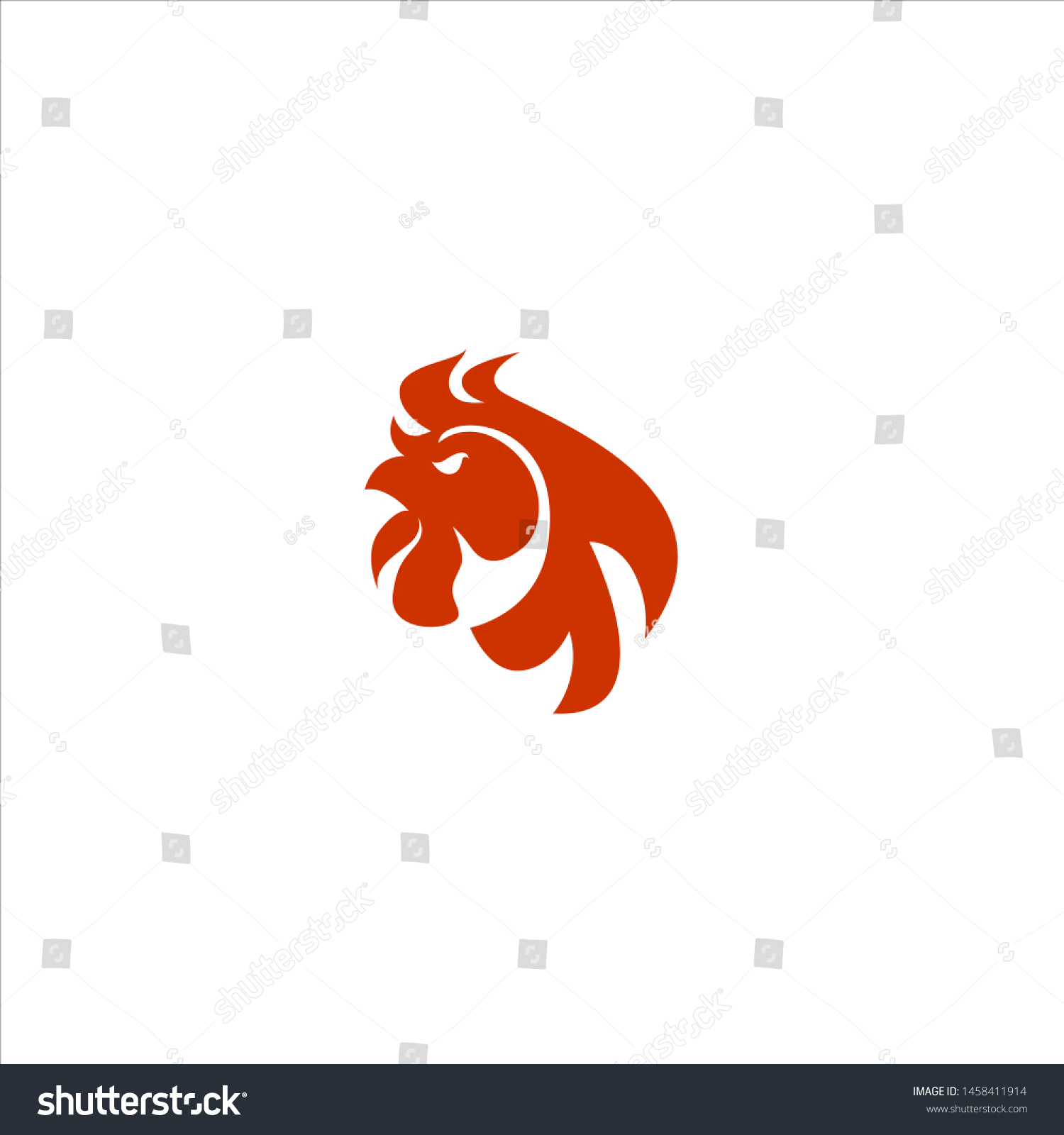 Rooster Head Logo Chicken Mascot Logo Stock Vector (Royalty Free ...