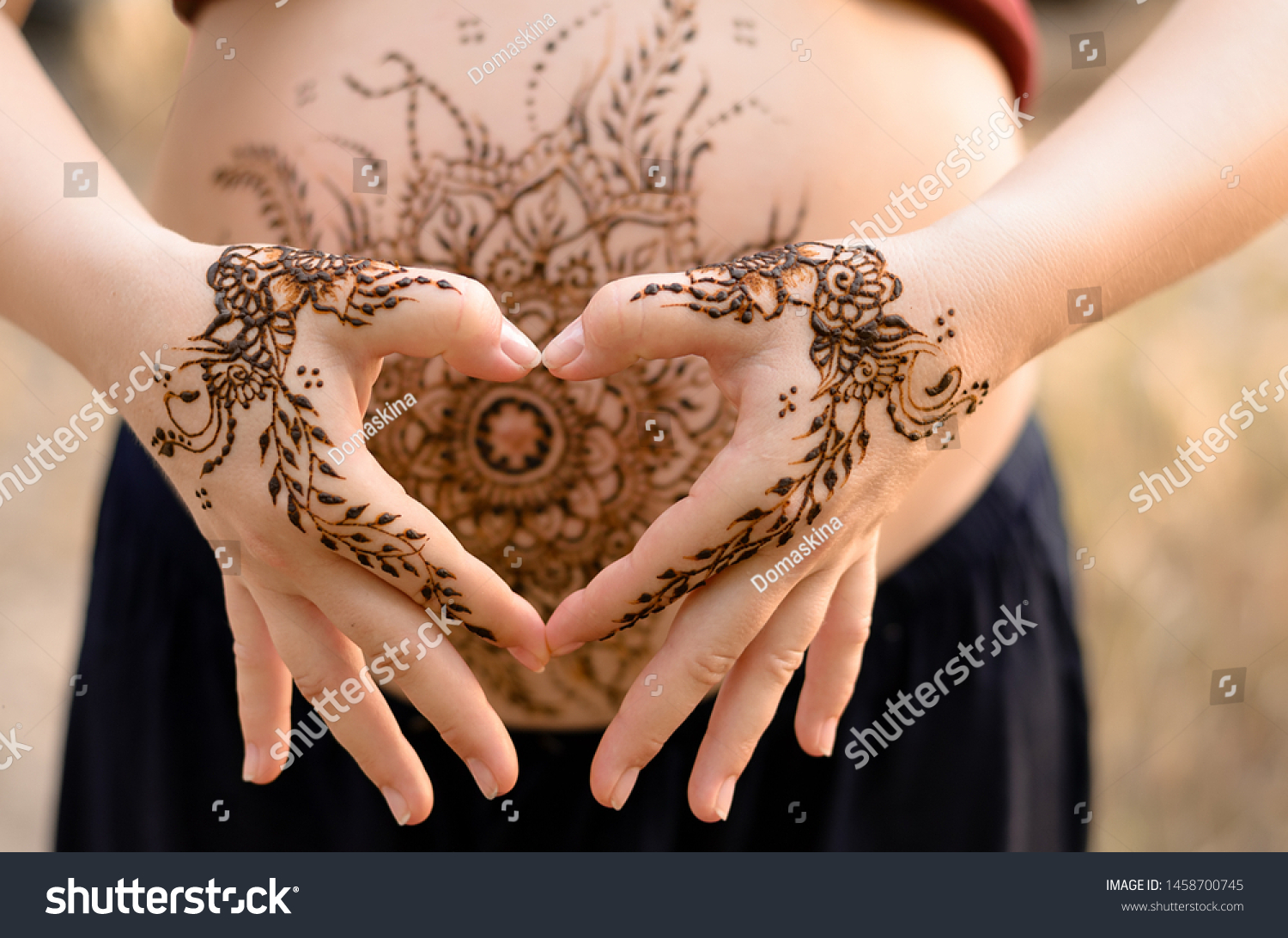 henna tattoo heart designs