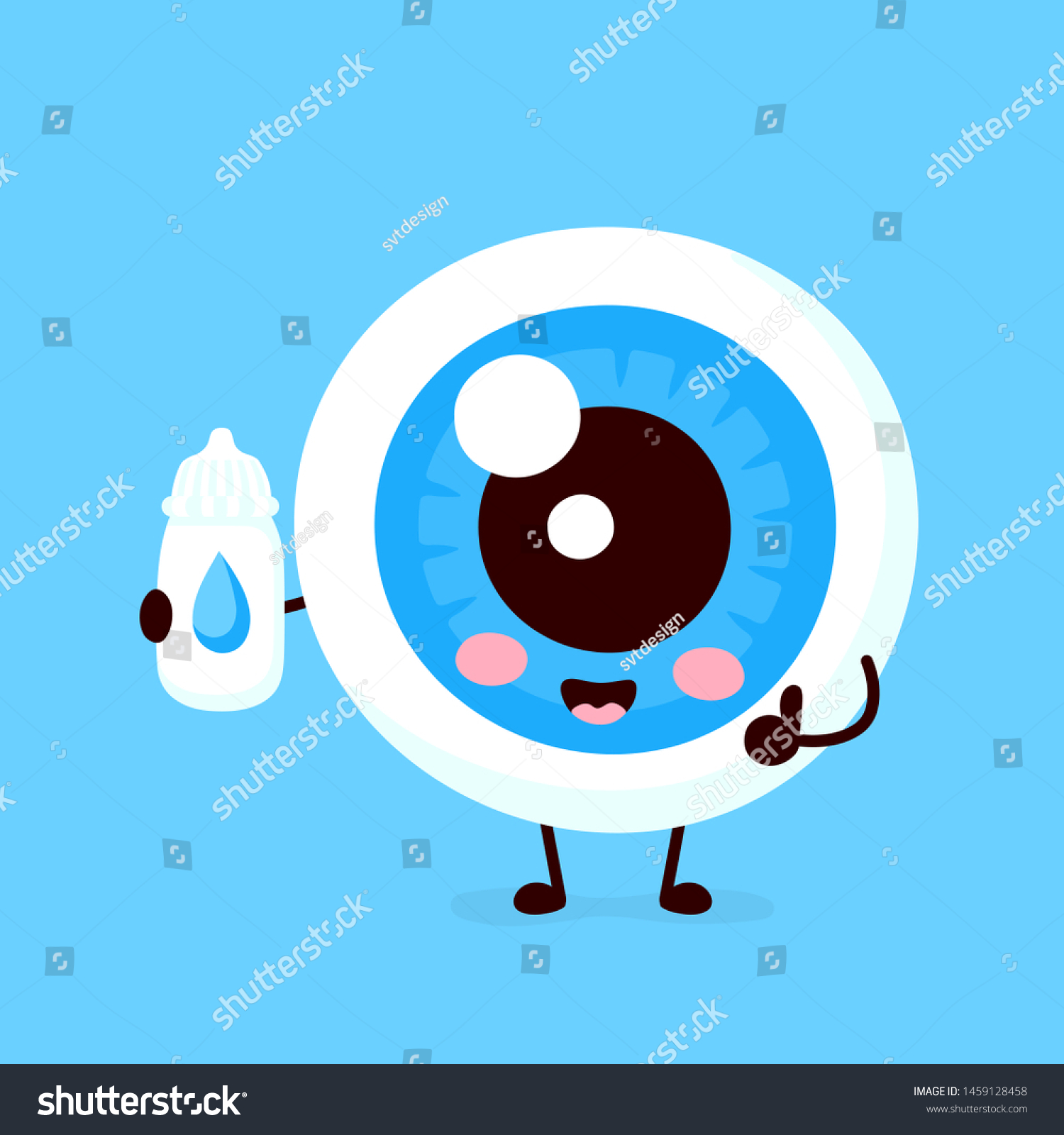 Cute Eyeball Eye Drops Character Vector Stock Vector (Royalty Free ...