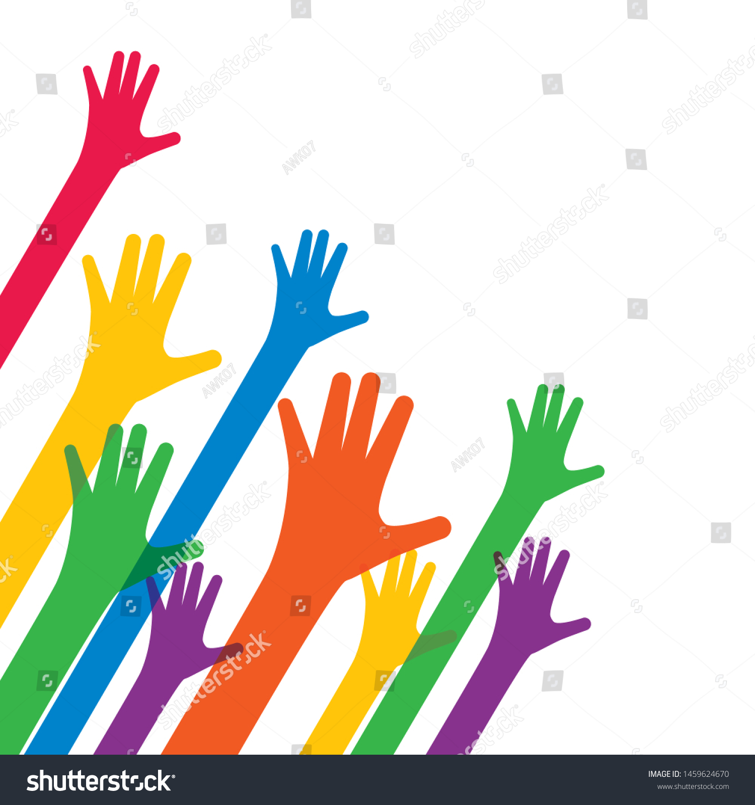 Hands Background Ilustration Vector Template Stock Vector (Royalty Free ...