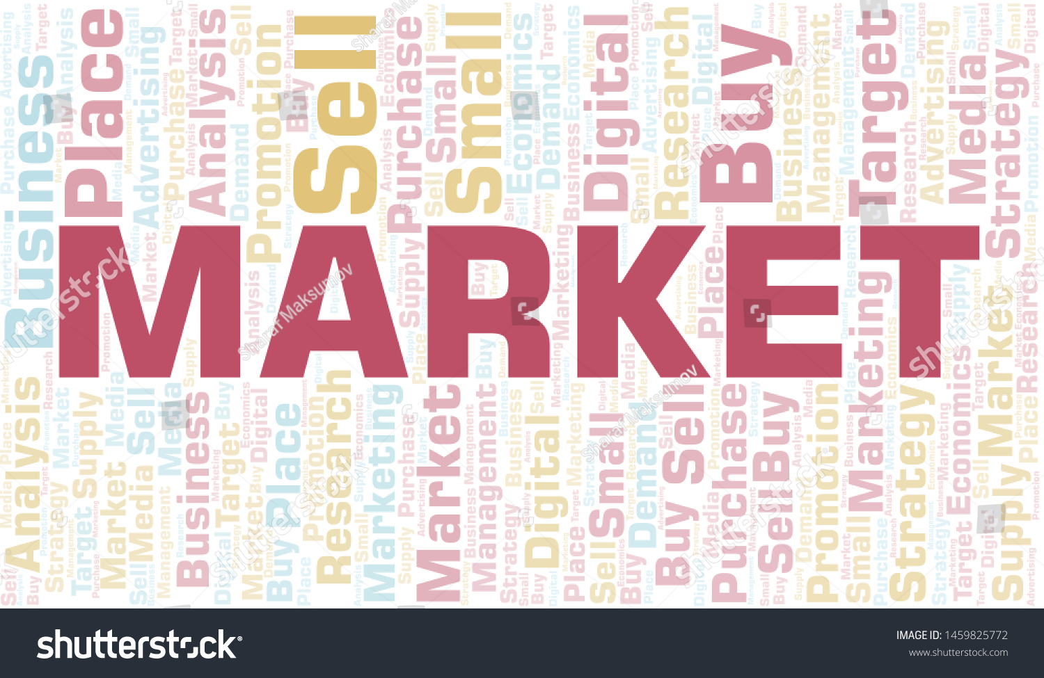 Market Word Cloud Vector Made Text Stock Vector (Royalty Free ...