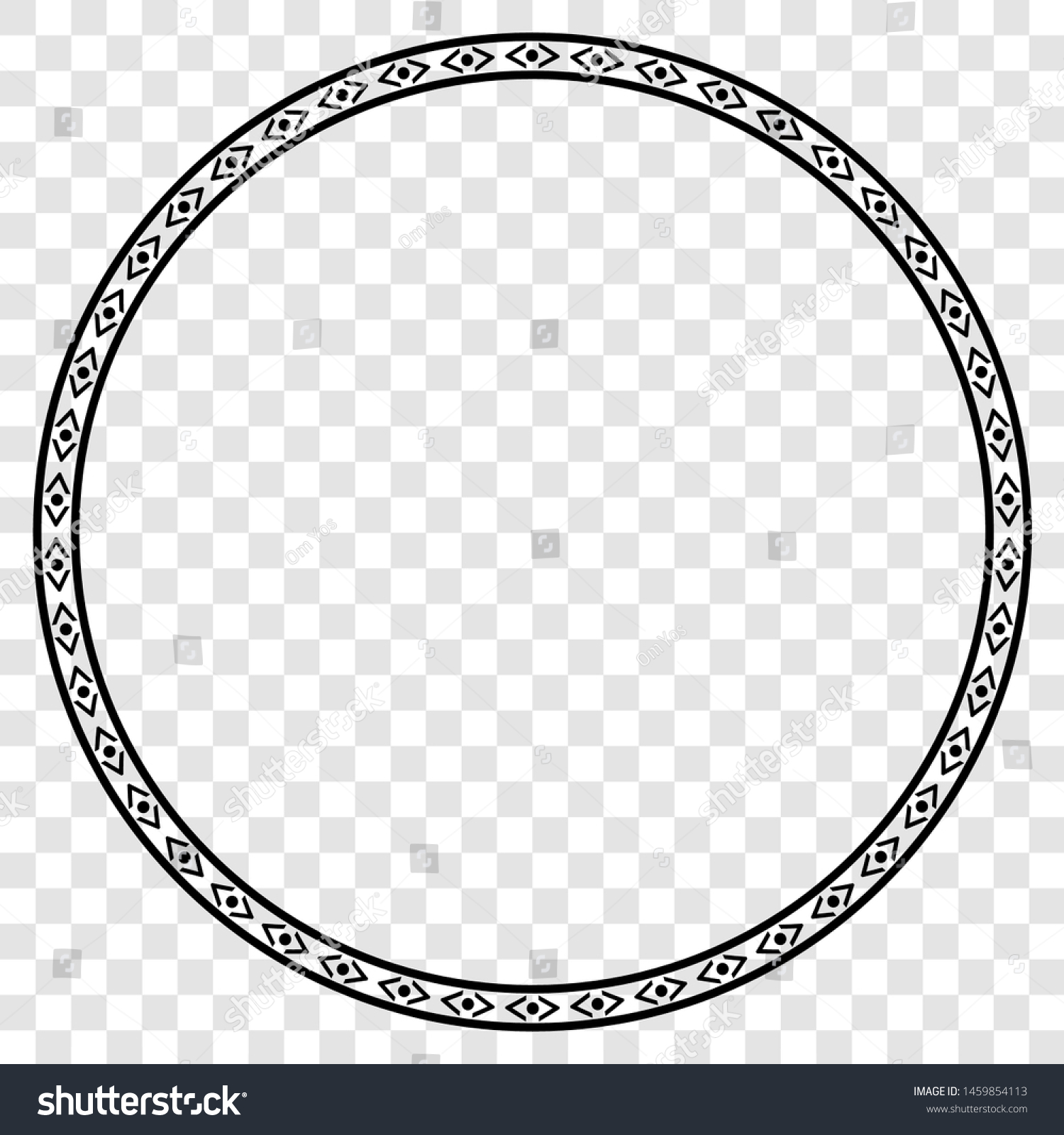 Vector Black Circle Frame Certificate Placard Stock Vector (Royalty ...