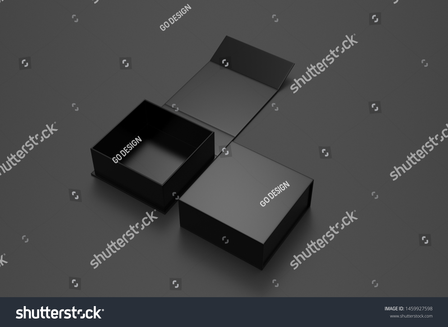 Blank Folding Box 3d Render Illustration Stock Illustration 1459927598 ...