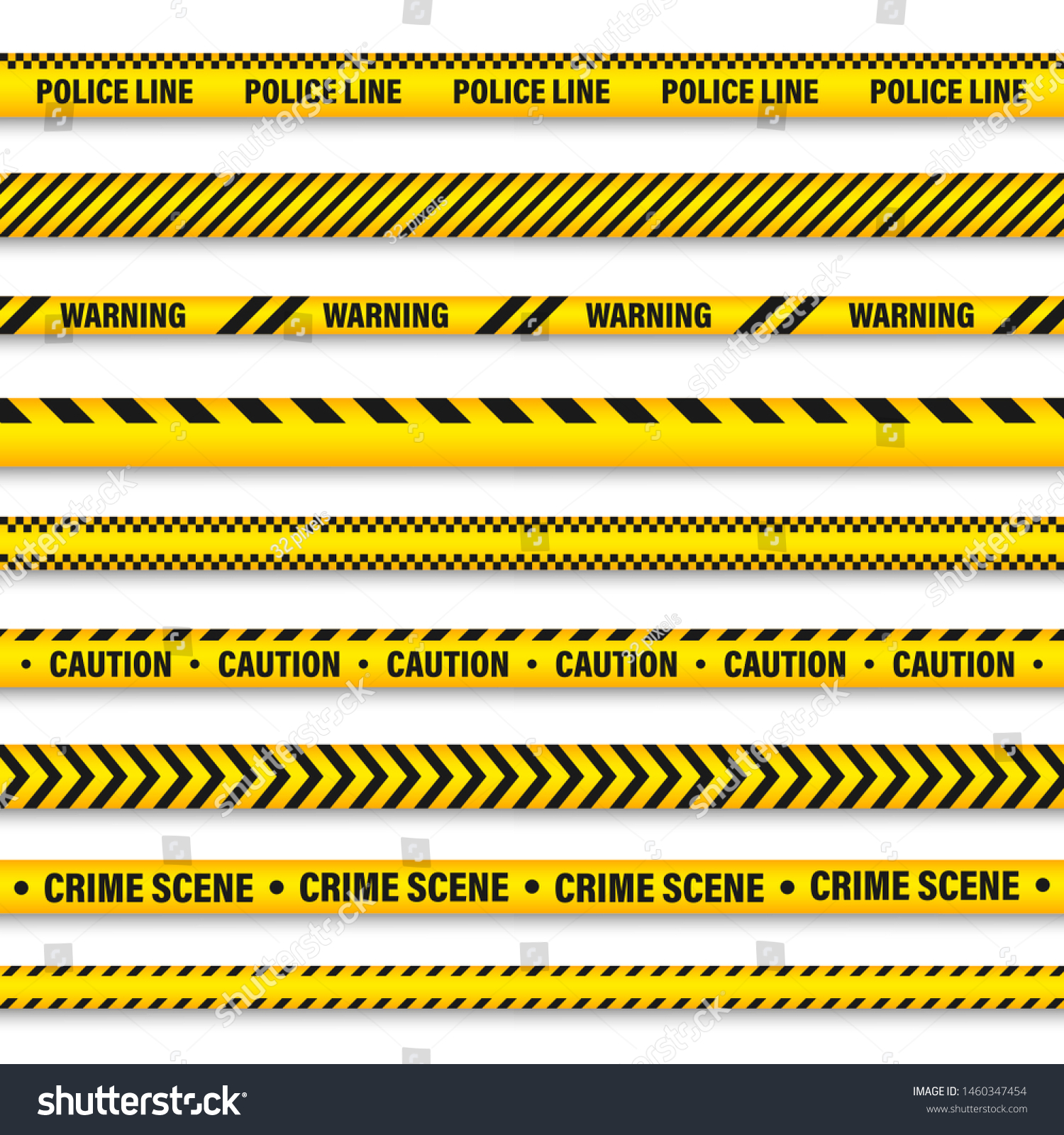 Yellow Black Barricade Construction Tape Police Stock Vector (royalty 