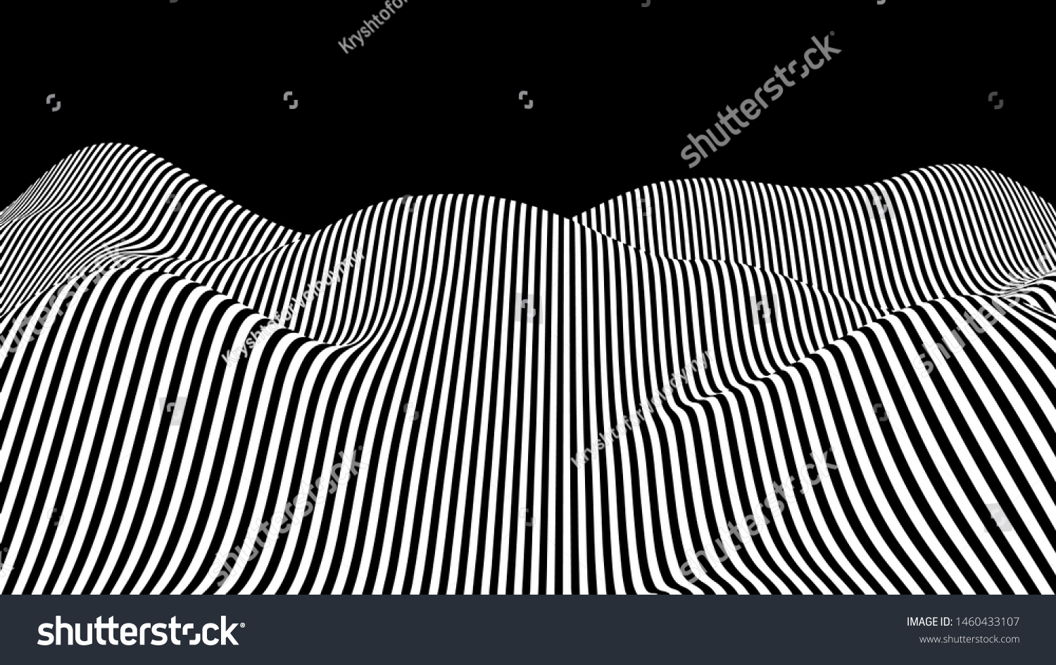 Black White Hallucination Optical Illusion Twisted Stock Vector ...