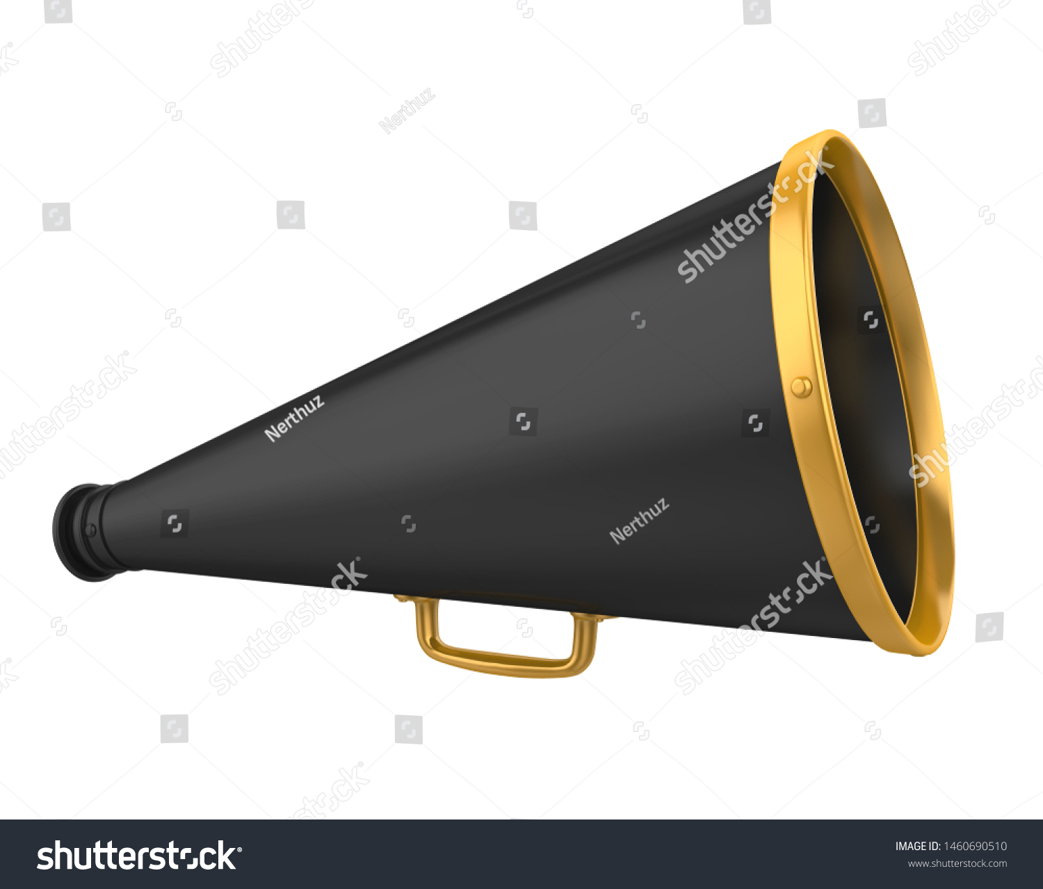 Film Directors Megaphone Isolated 3d Rendering Stock Illustration