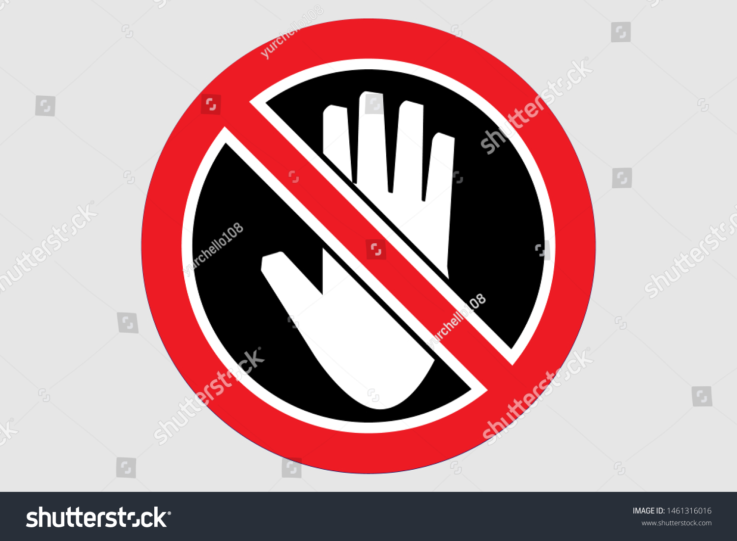 Do Not Touch Icon Vector Illustration Stock Vector (Royalty Free ...