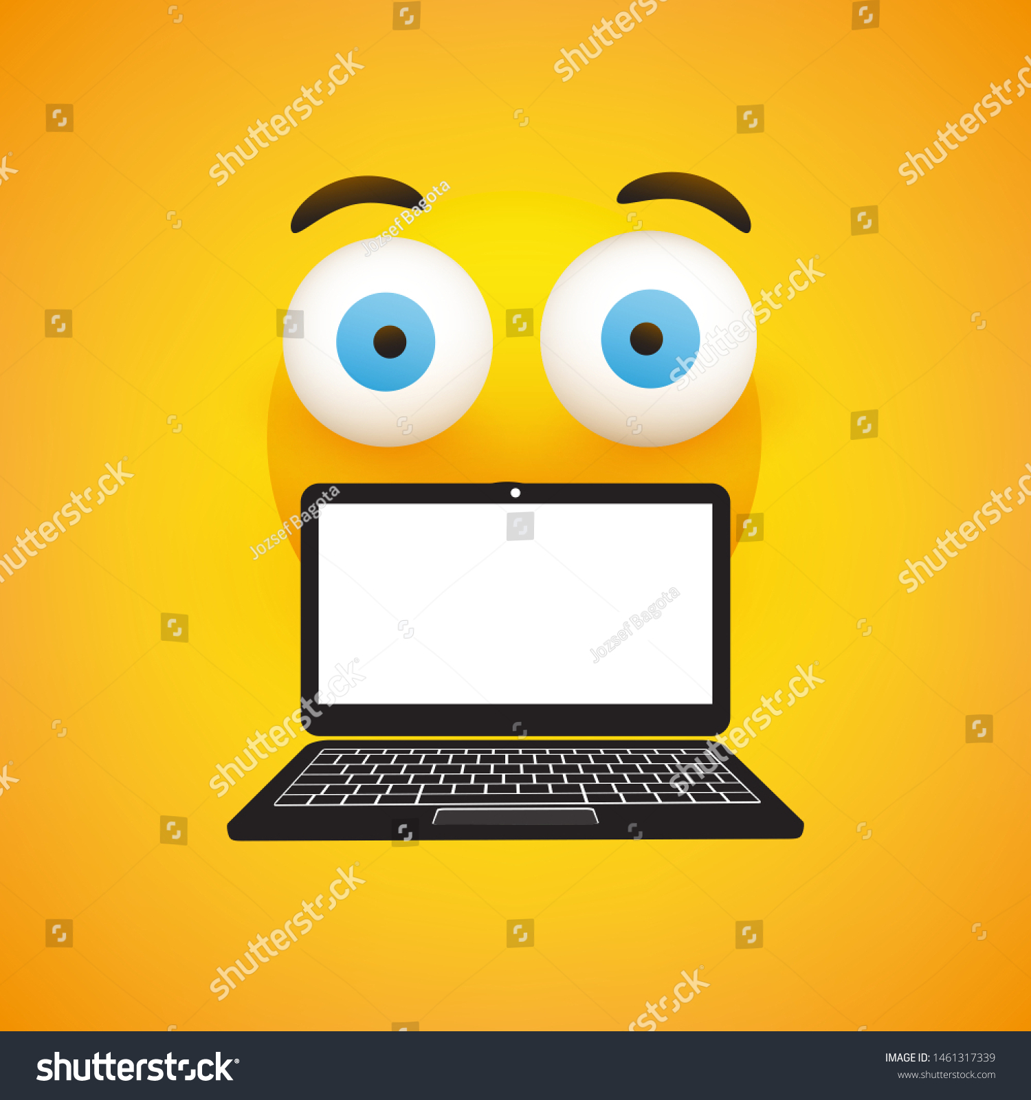 Surprised Emoji Emoticon Pop Out Eyes Stock Vector (Royalty Free ...