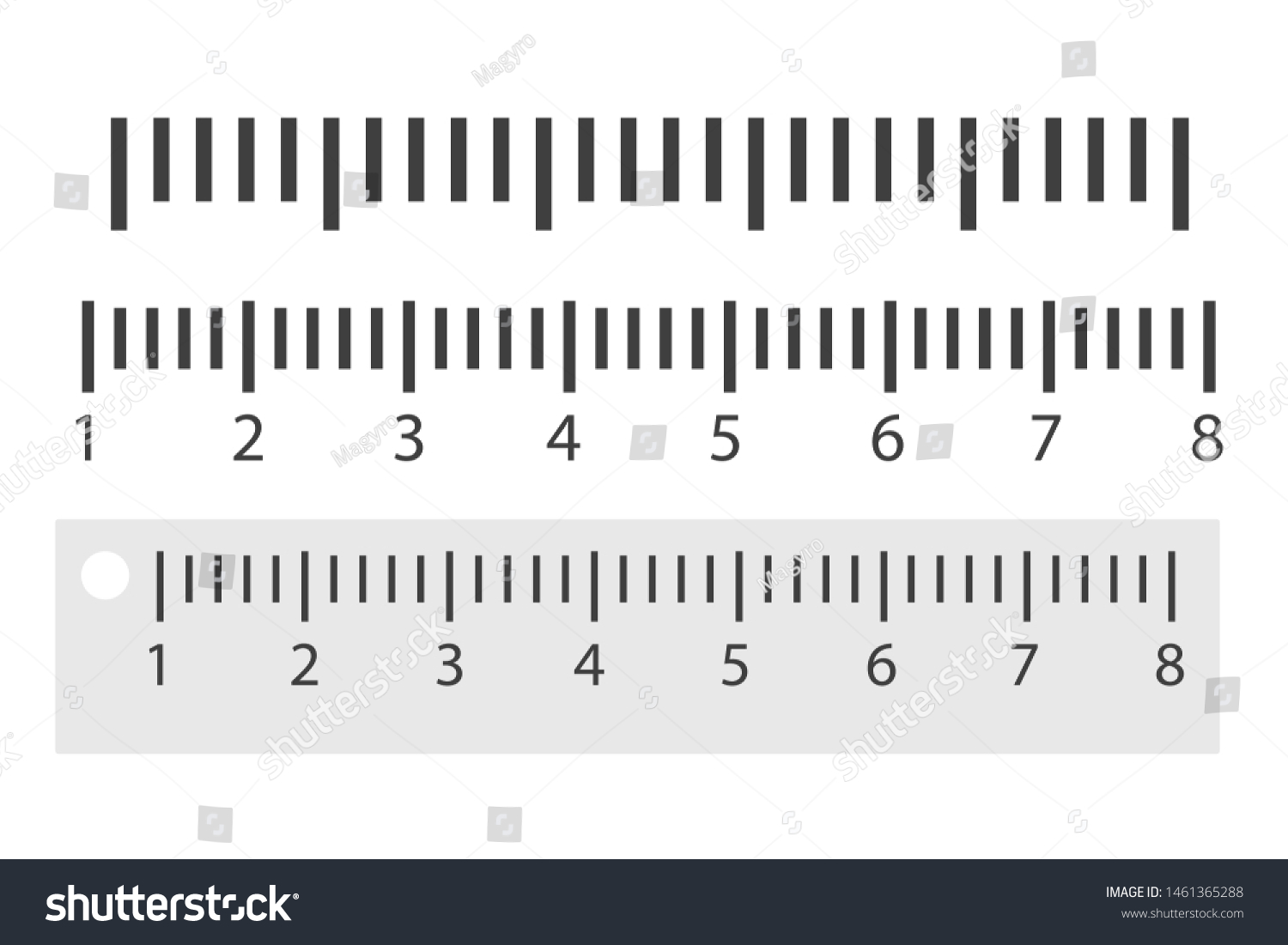 Ruler Vector Icons Isolated On White Stock Vector (royalty Free 