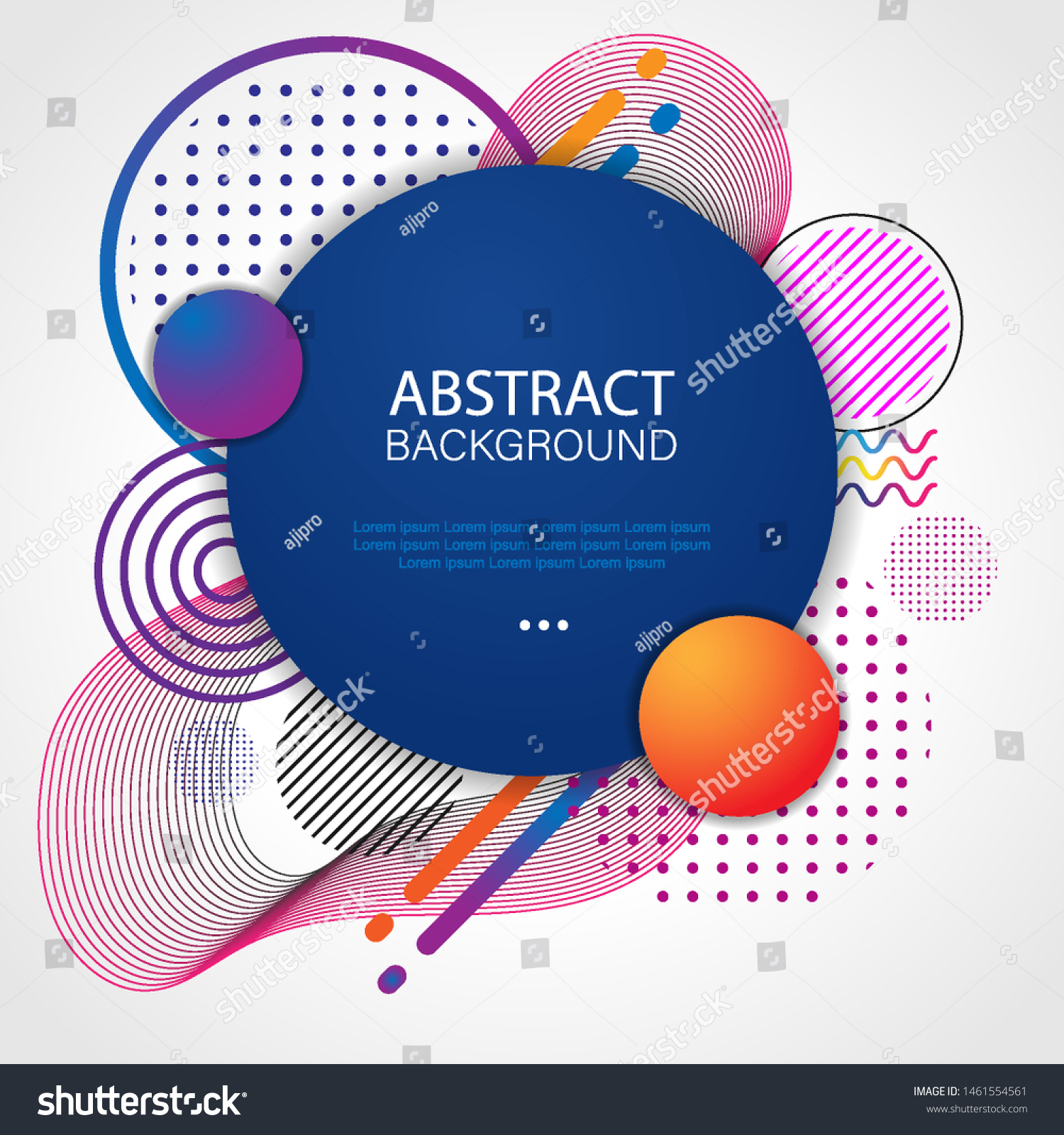 Flat Abstract Rounded Shape Background Vector Stock Vector (Royalty ...