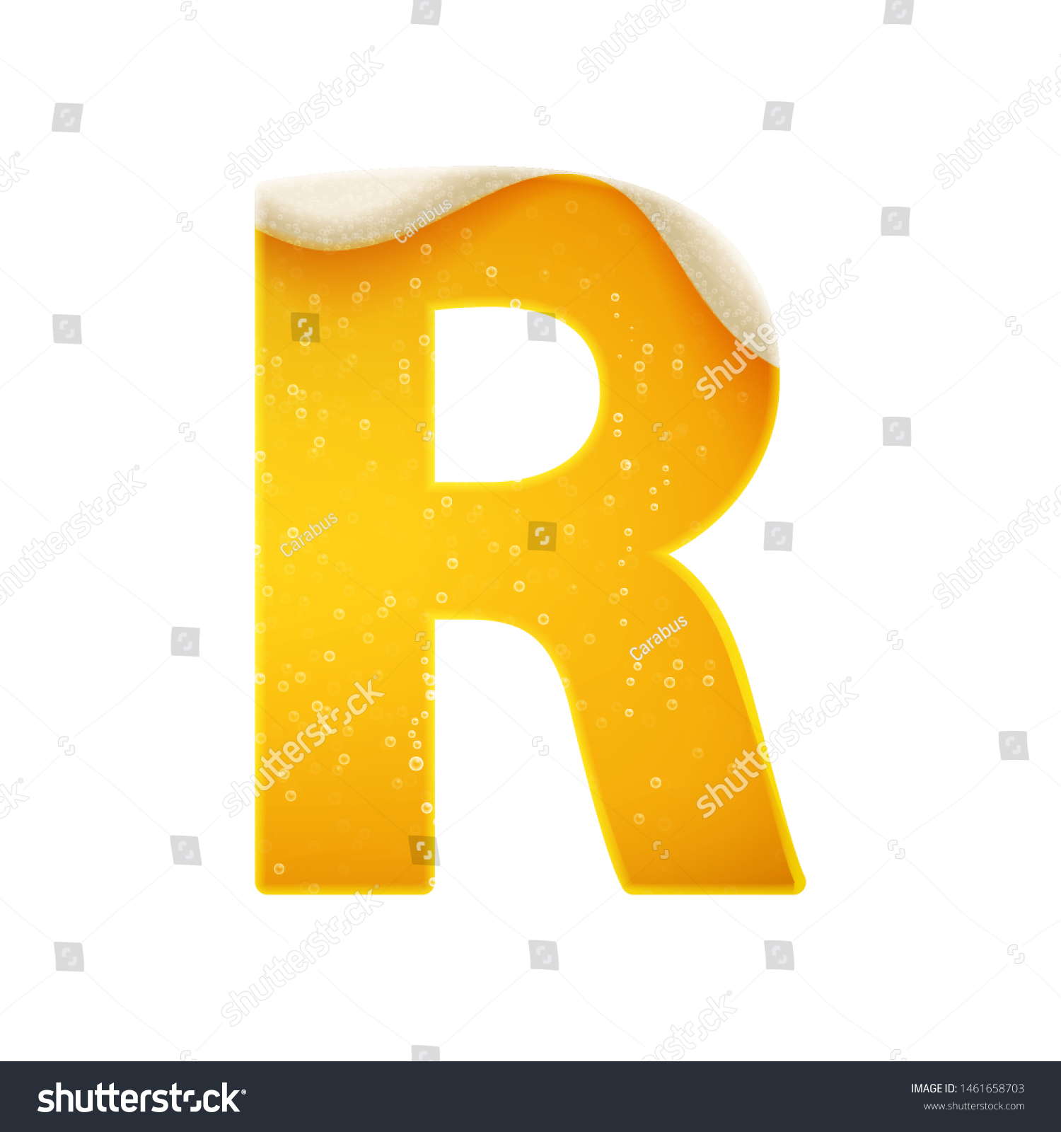 Alphabet Form Lemonade Beer Letter R Stock Vector (Royalty Free ...