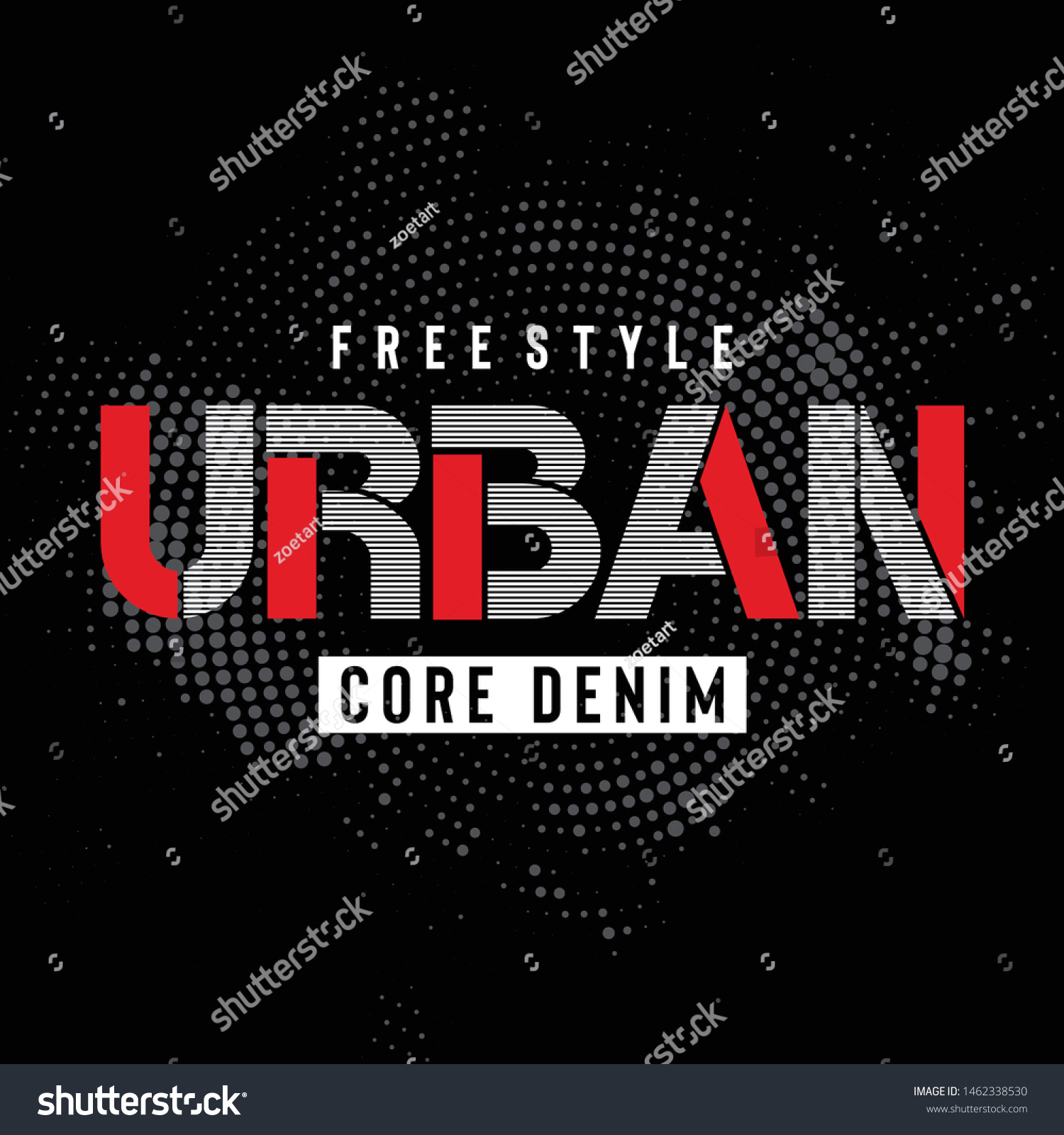 Free Style Urban Typography Tee Print Stock Vector (Royalty Free ...
