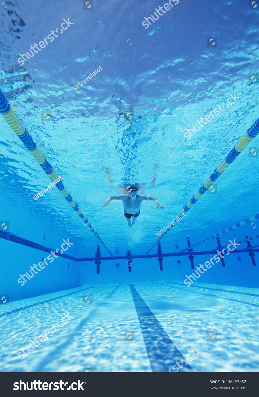 Underwater Shot Male Athlete Swimming Pool Stock Photo 146263862