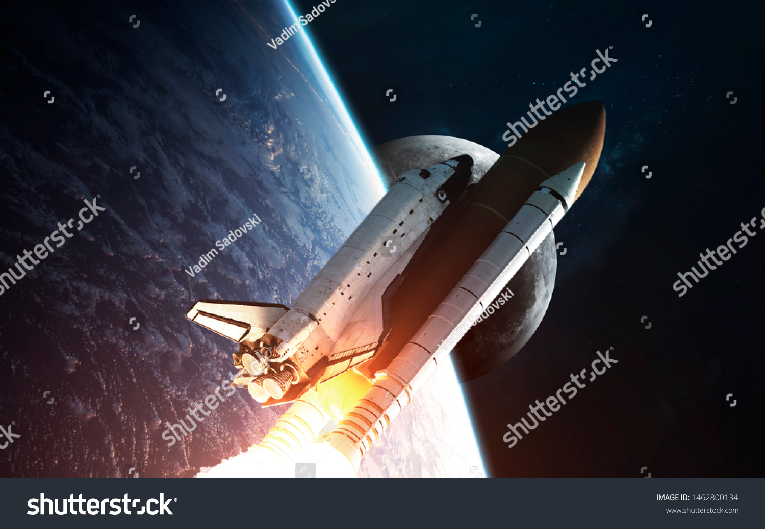 Space Shuttle Go Earth Planet Orbit Stock Photo 1462800134 | Shutterstock