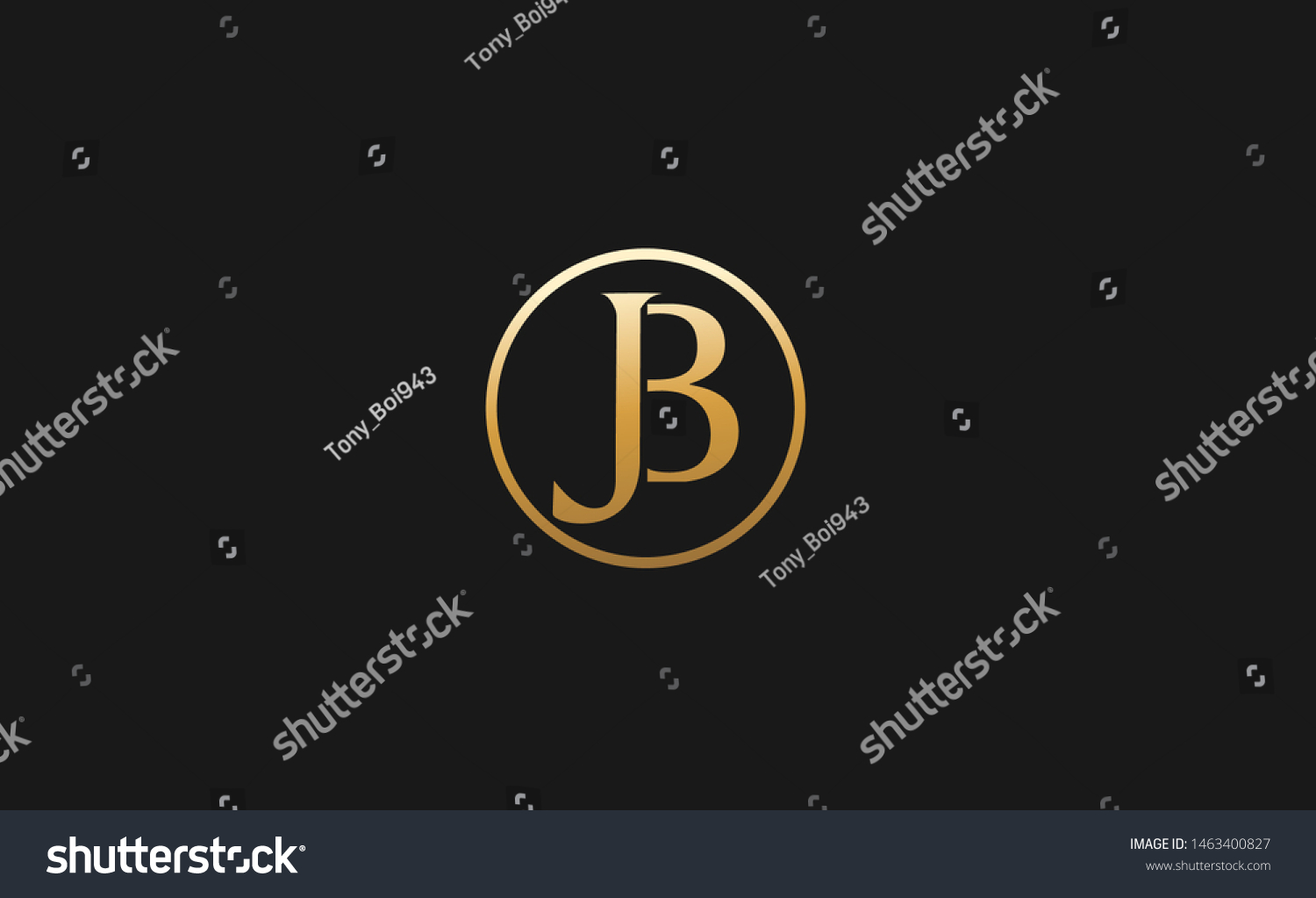 Elegant Minimal Luxurious Jb Bj Initial Stock Vector (Royalty Free ...