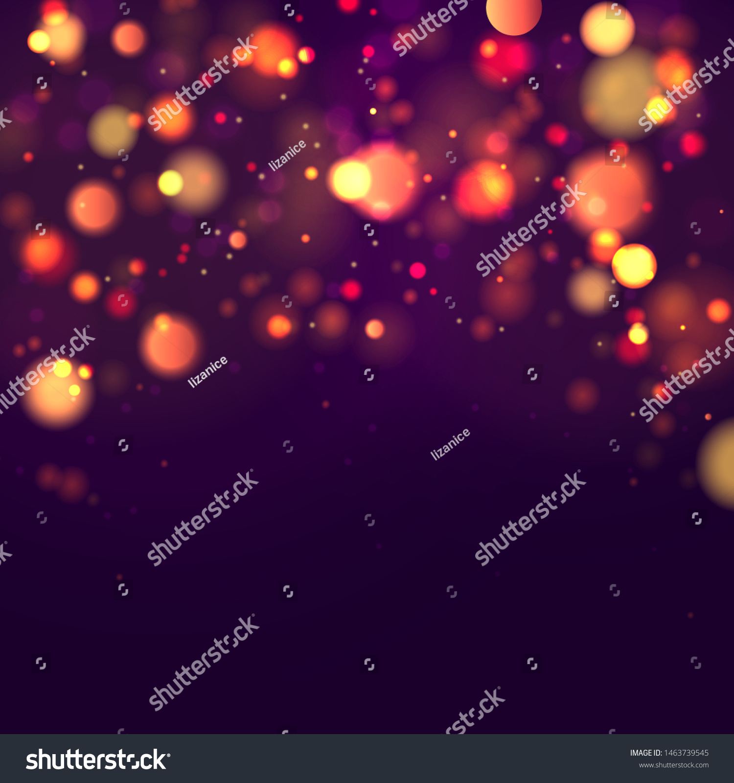 Festive Purple Golden Luminous Background Colorful Stock Vector Royalty Free 1463739545 0750