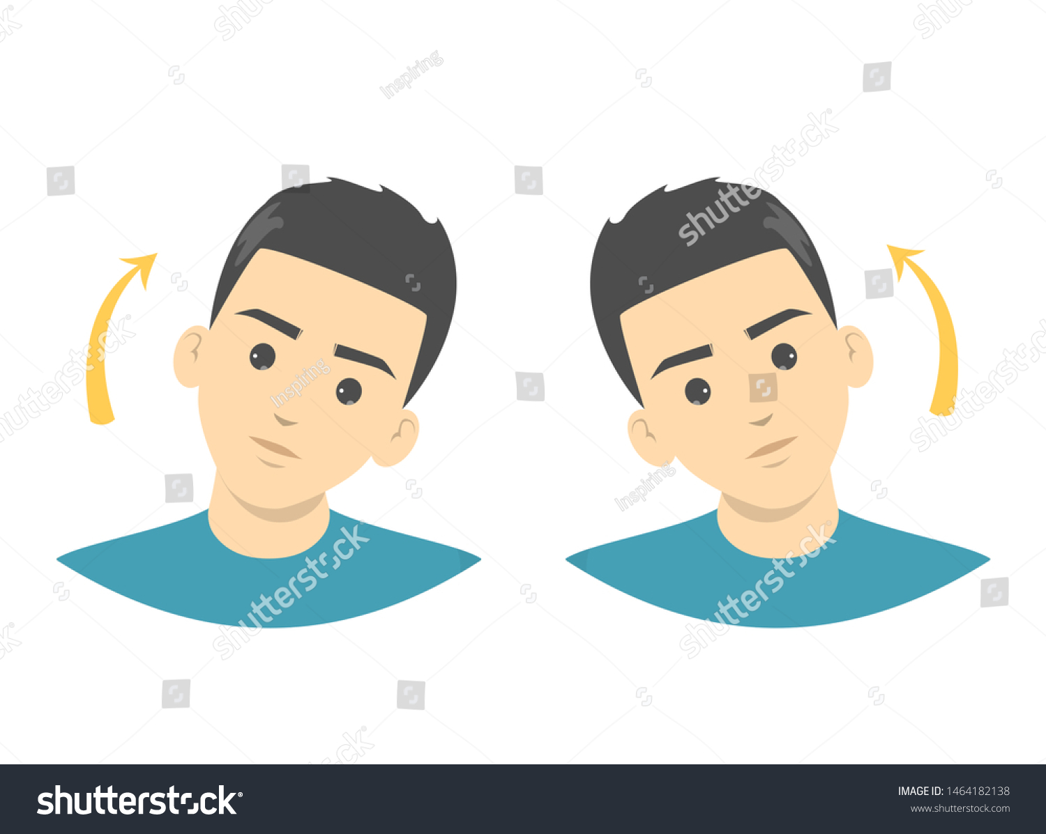 Head Tilt Exercise Neck Stretch Warmup Stock Vector (Royalty Free ...