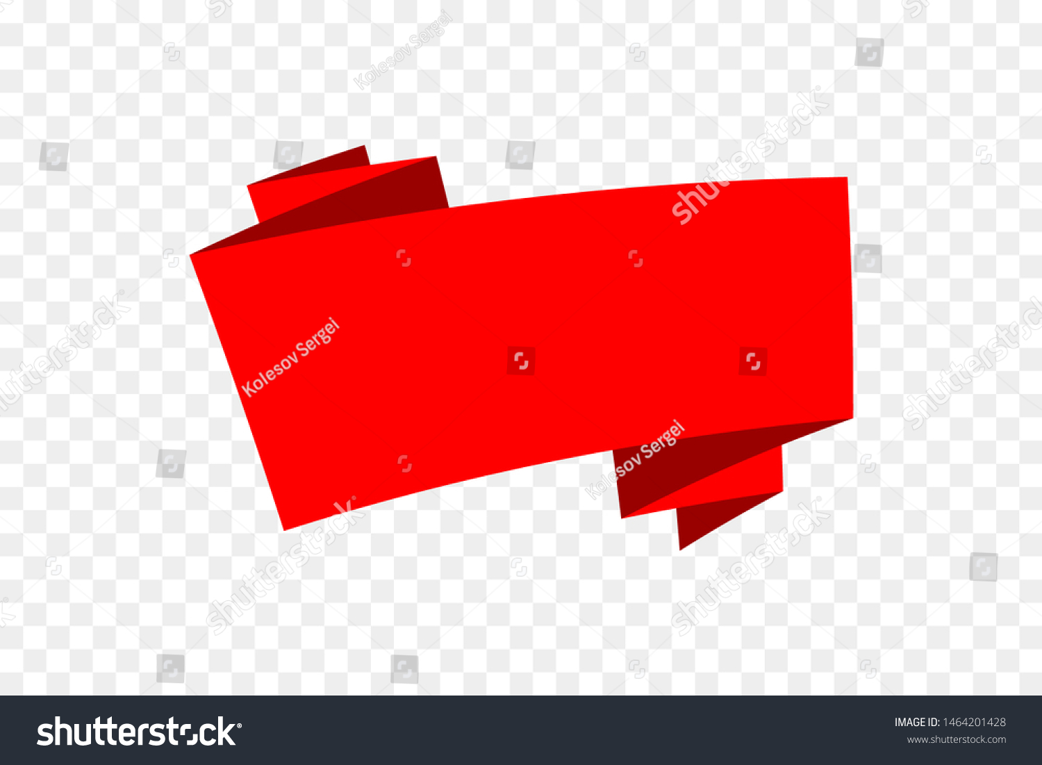 Ribbon Banner Isolated On Transparent Background Stock Vector (Royalty