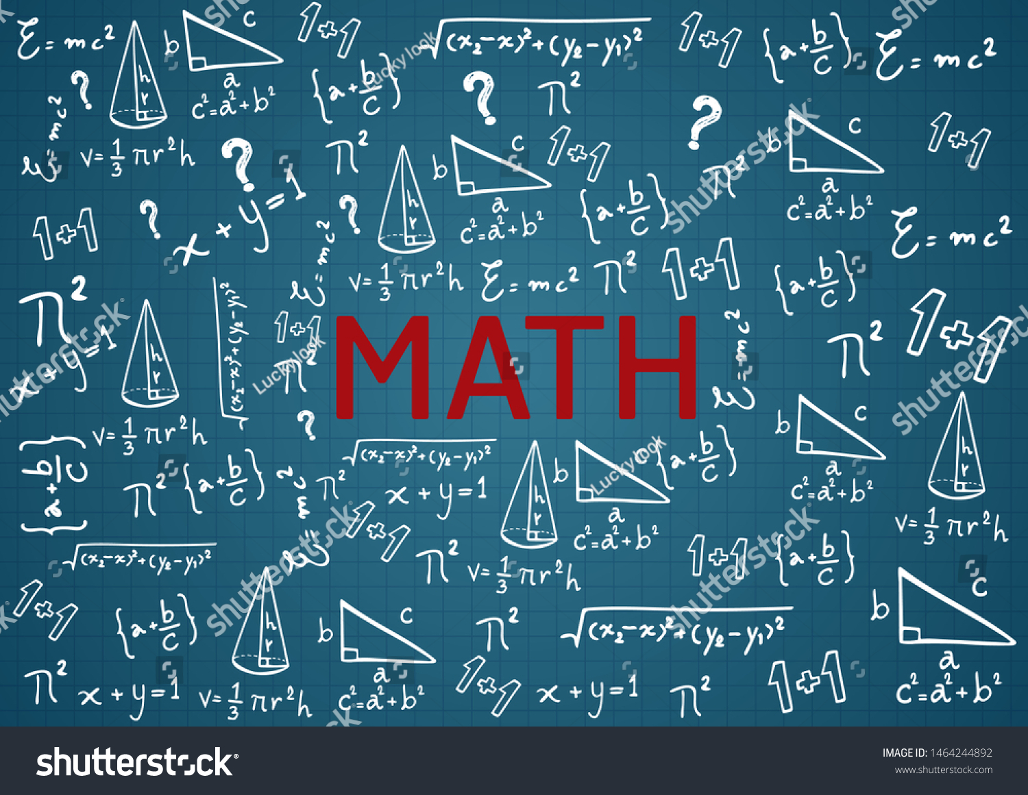 Math Formulas On Paper Blue Banner Stock Vector (Royalty Free ...