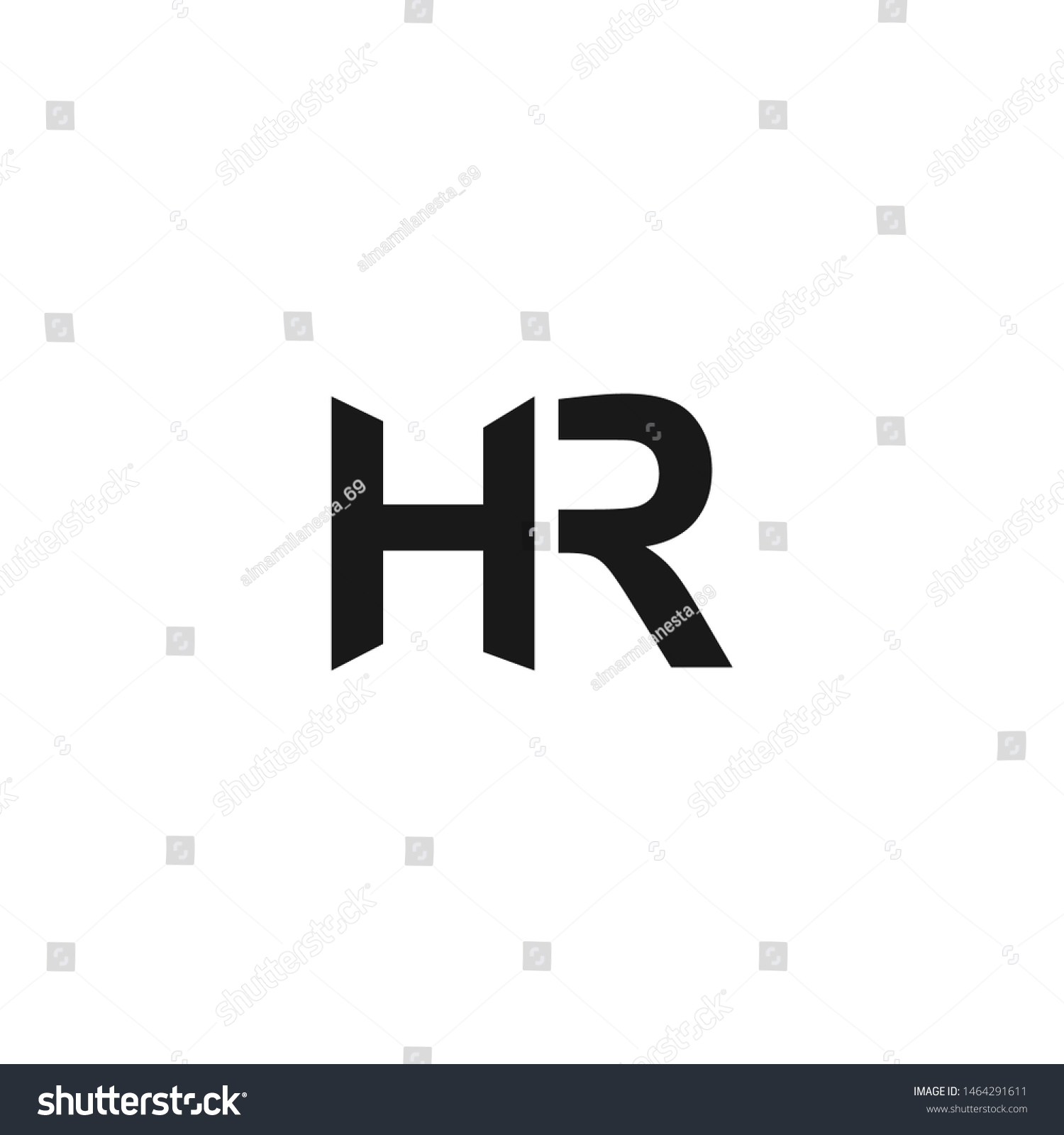 Hr Letter Logo Vector Ilustration Stock Vector (Royalty Free ...