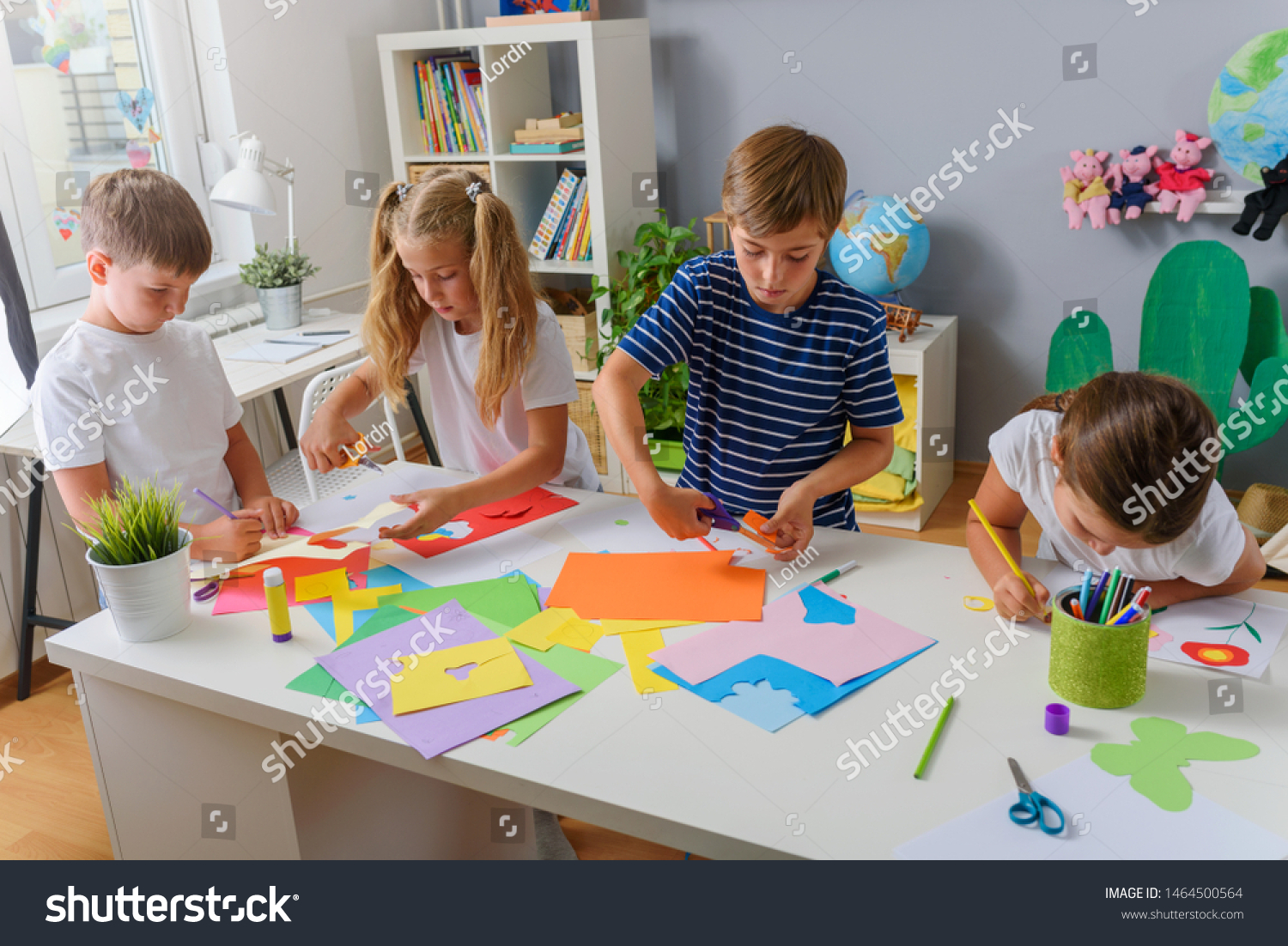 Creative Projects School Children Home School Stock Photo 1464500564 ...