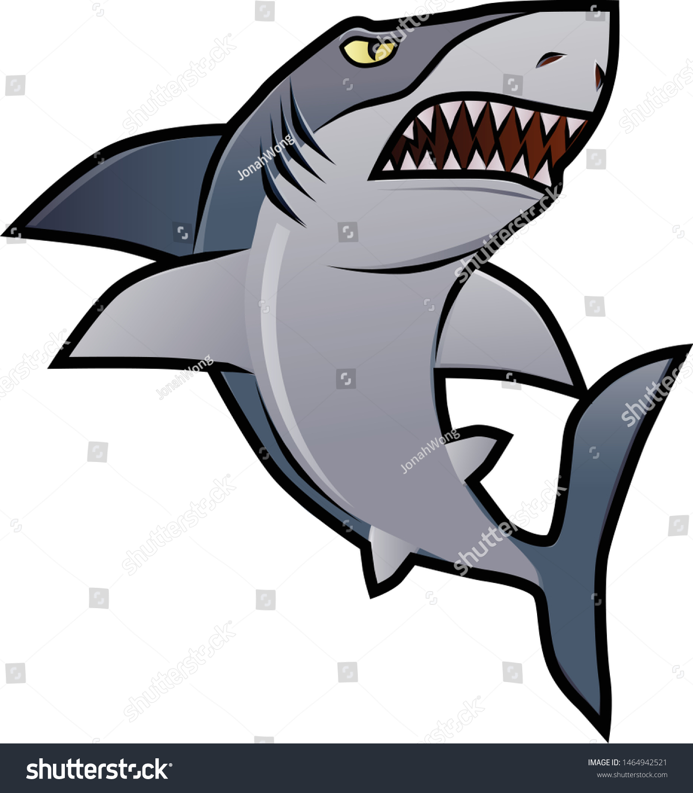 Мультяшная акула негр