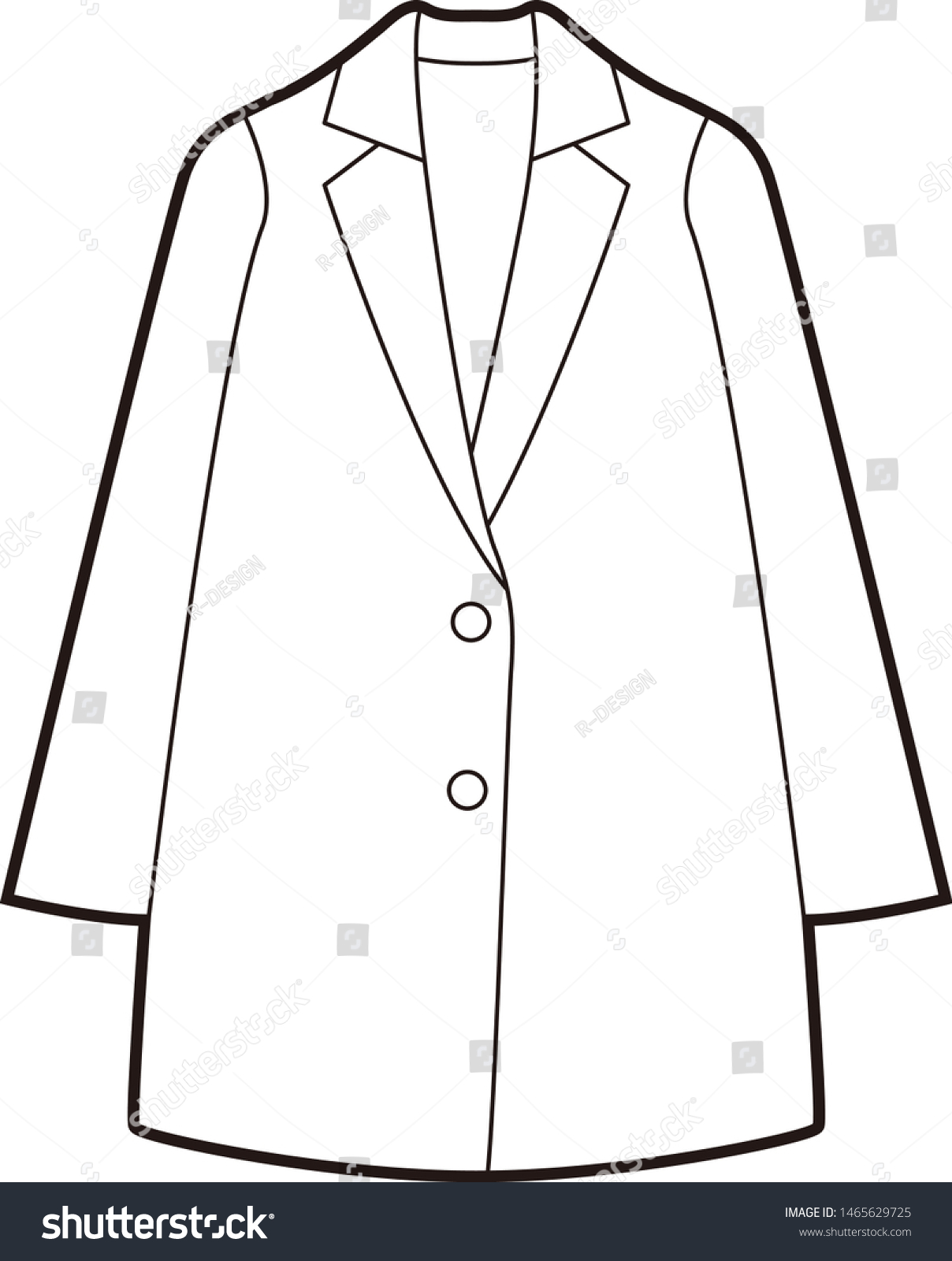 Illustration Line Drawing Clothes Stock Vector (Royalty Free ...
