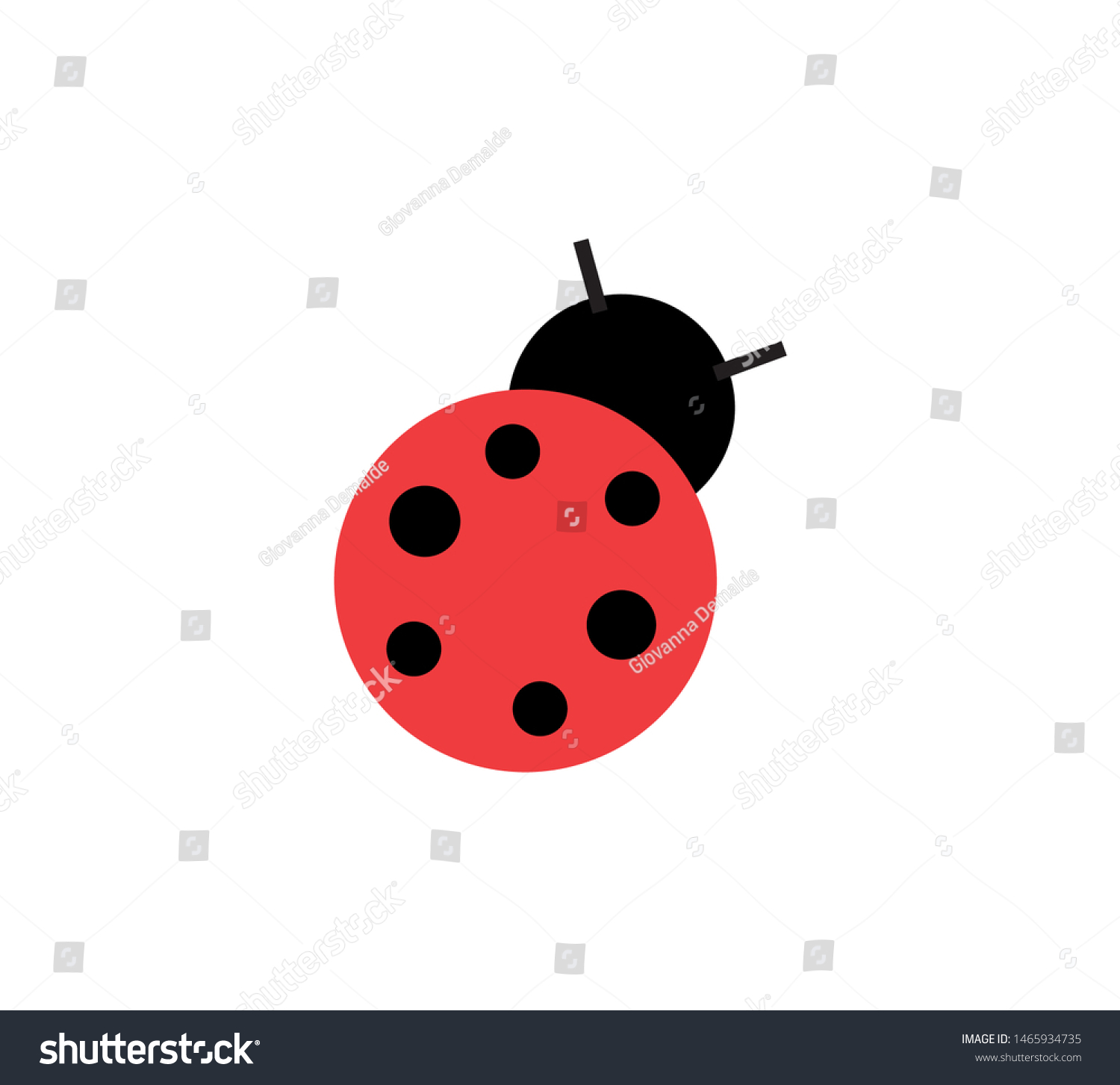 Ladybird Beetle Flat Design Vectors Stock Vector (Royalty Free ...