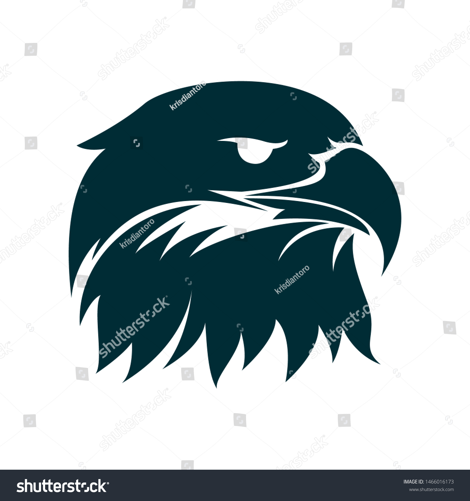 Eagle Head Silhouette Illustration Eagle Head Stock Vector (Royalty ...