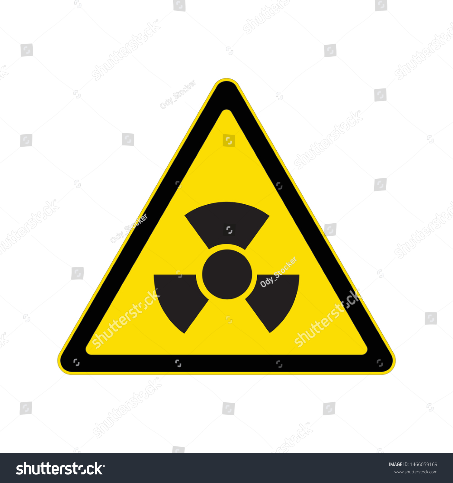 Beware Radioactive Material Sign Hazard Warning Stock Vector (Royalty ...