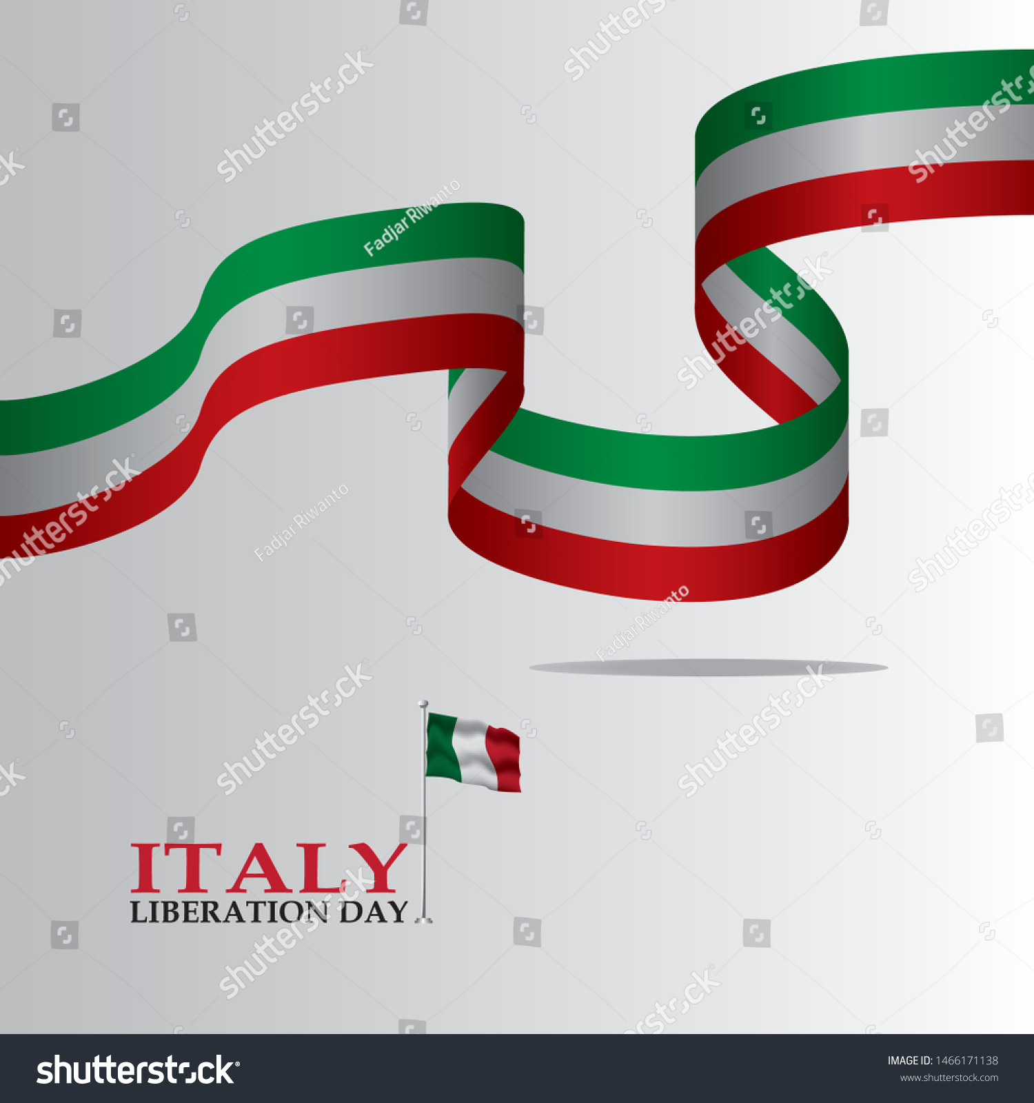 Italy Liberation Day Celebration Creative Design Stock Vector (Royalty