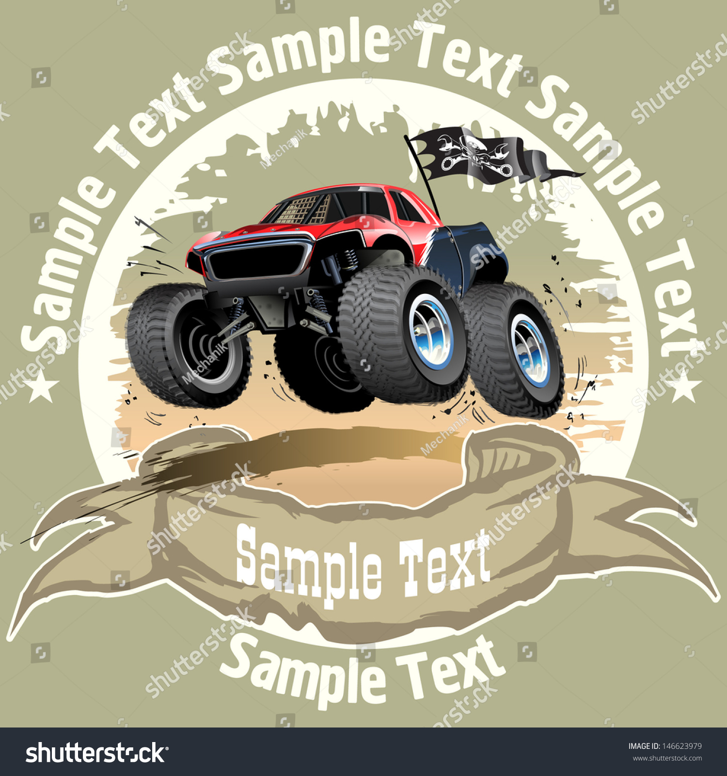 Vector Cartoon Buggy Available Eps10 Vector Stock Vector (Royalty Free ...