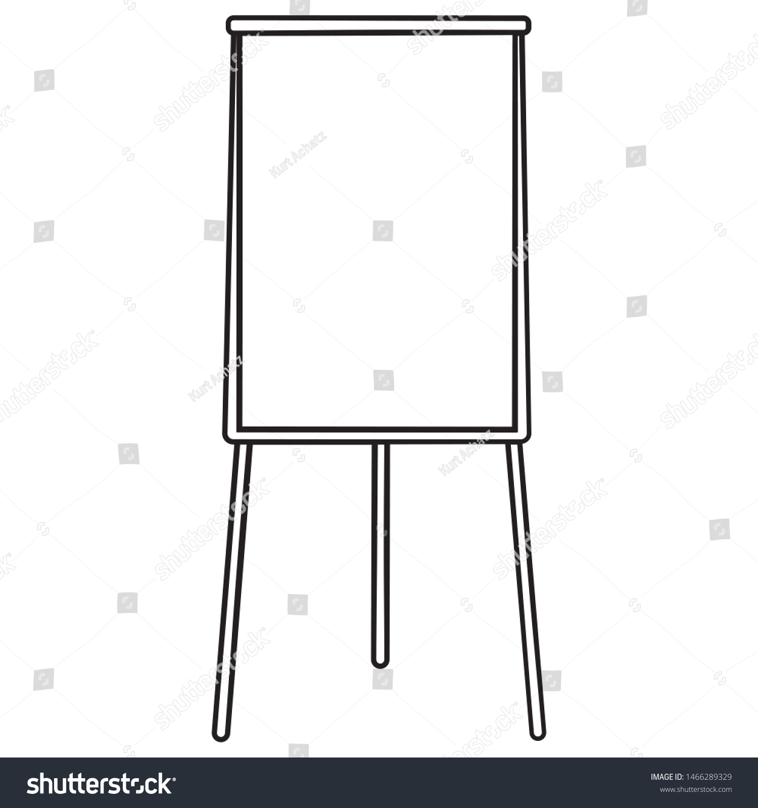 Vector Drawing Blank Flipchart Boards Place Stock Vector (Royalty Free ...