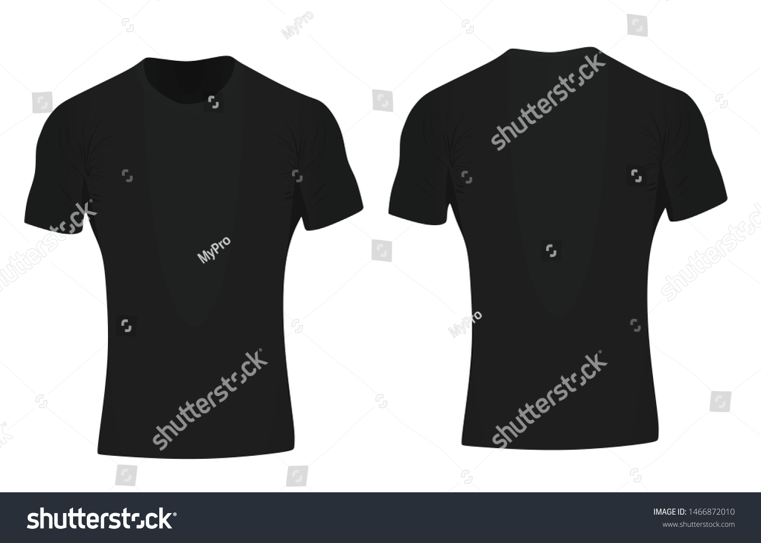 Black Tight T Shirt Vector Illustration Stock Vector (Royalty Free ...