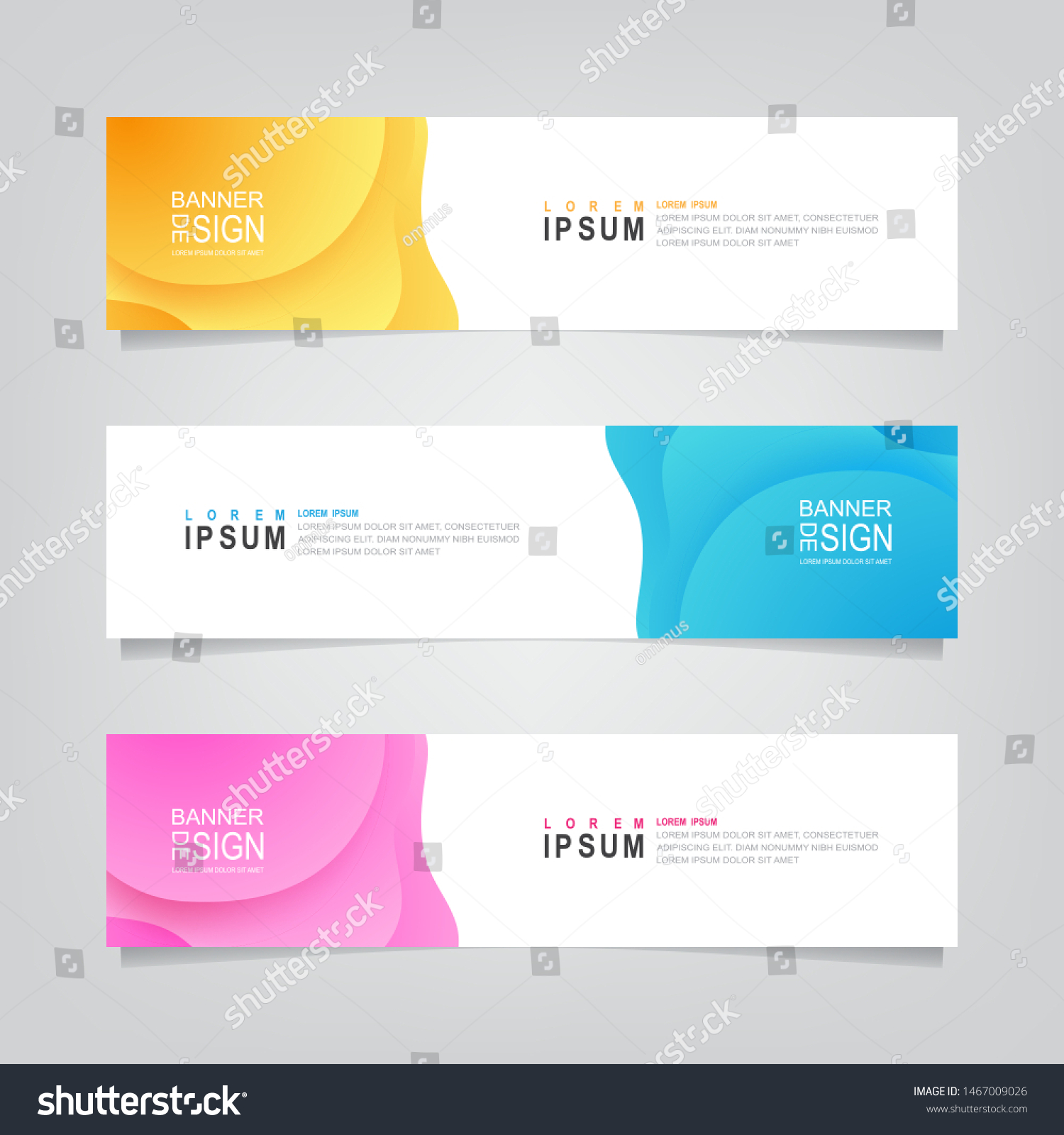 Vector Abstract Banner Design Template Collection Stock Vector (Royalty ...