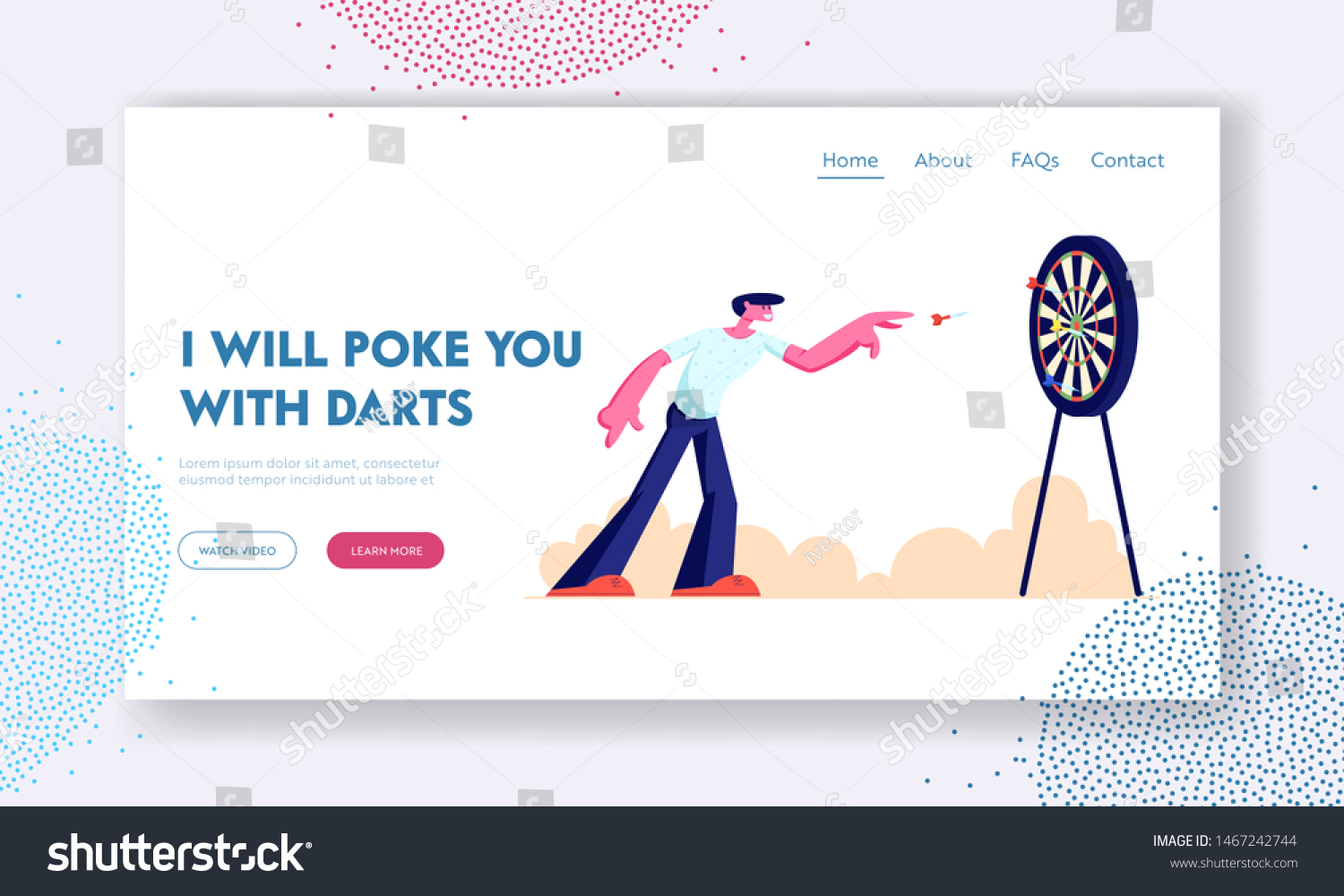 Say Estimated Pharynx Young Man Playing Darts Website Landing Stock Vector (Royalty Free)  1467242744 | Shutterstock