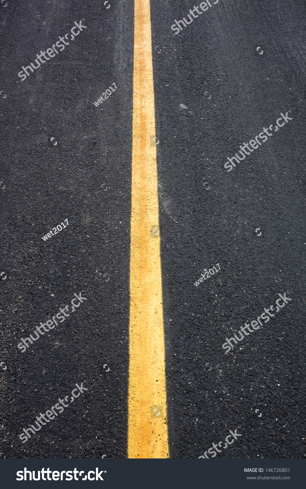 Black Asphalt Road Yellow Lines Separate Stock Photo 146726801 ...