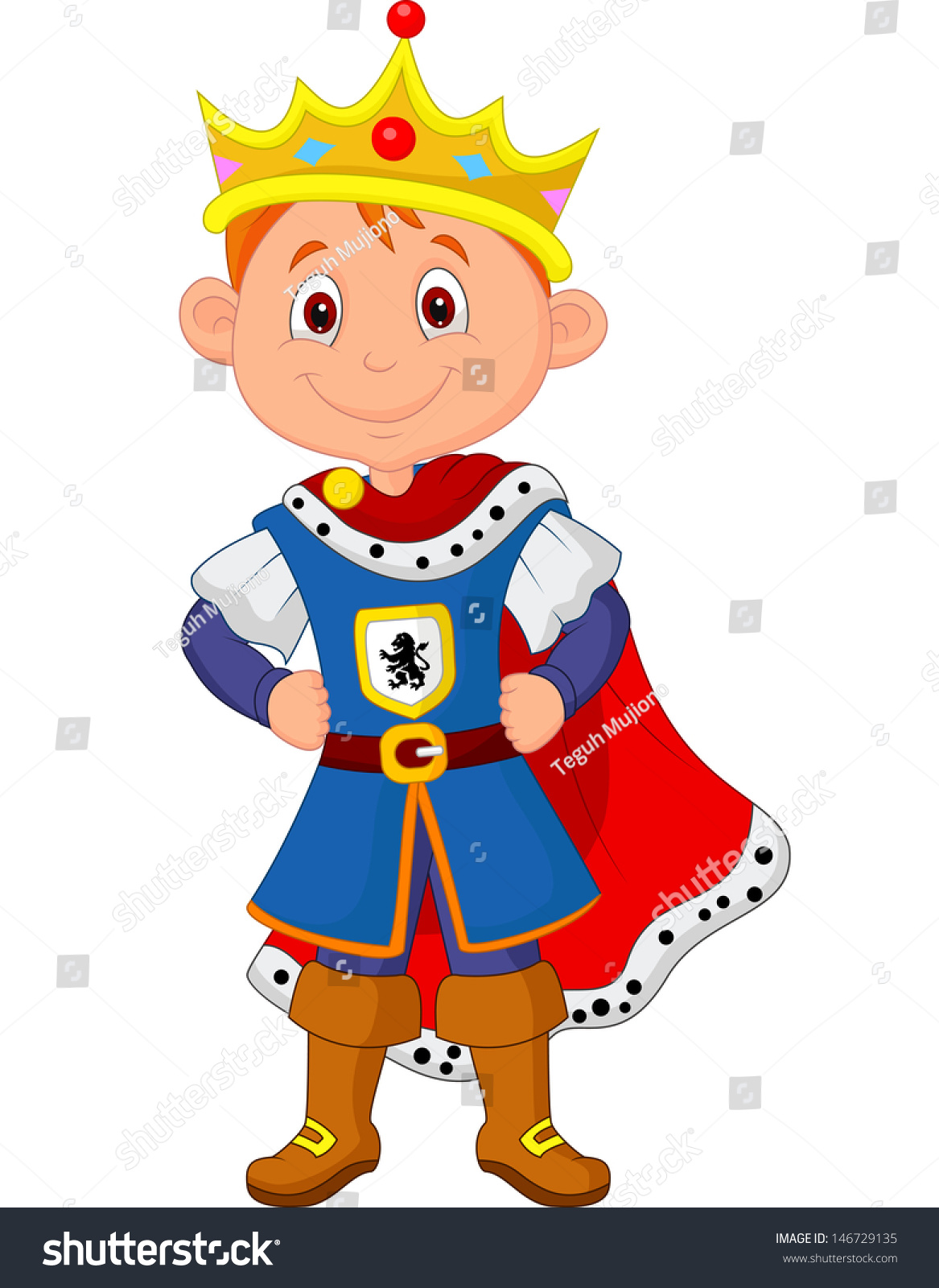 Cute Boy King Costume Stock Illustration 146729135 | Shutterstock