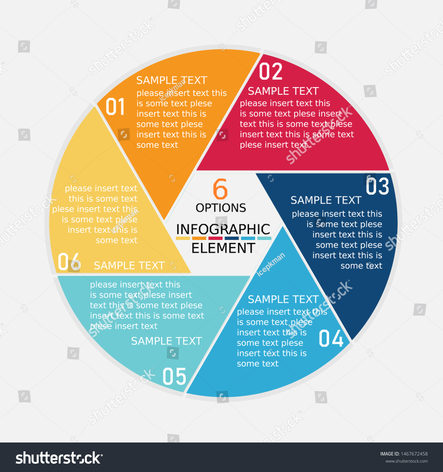 Vector Circle Graph Cycle Diagram Infographics Stock Vector (Royalty ...