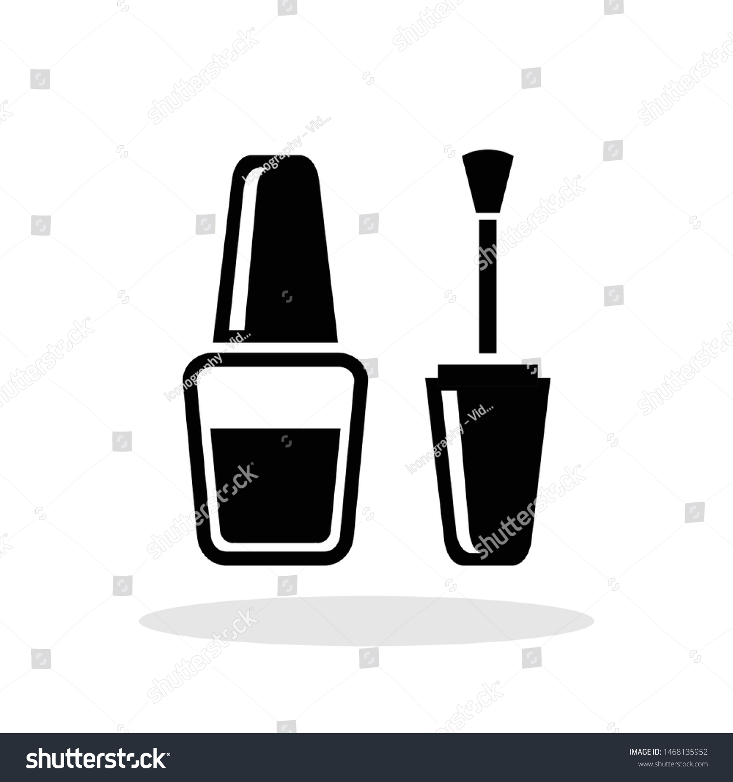 Nail Polish Icon Trendy Flat Style Stock Vector (Royalty Free ...