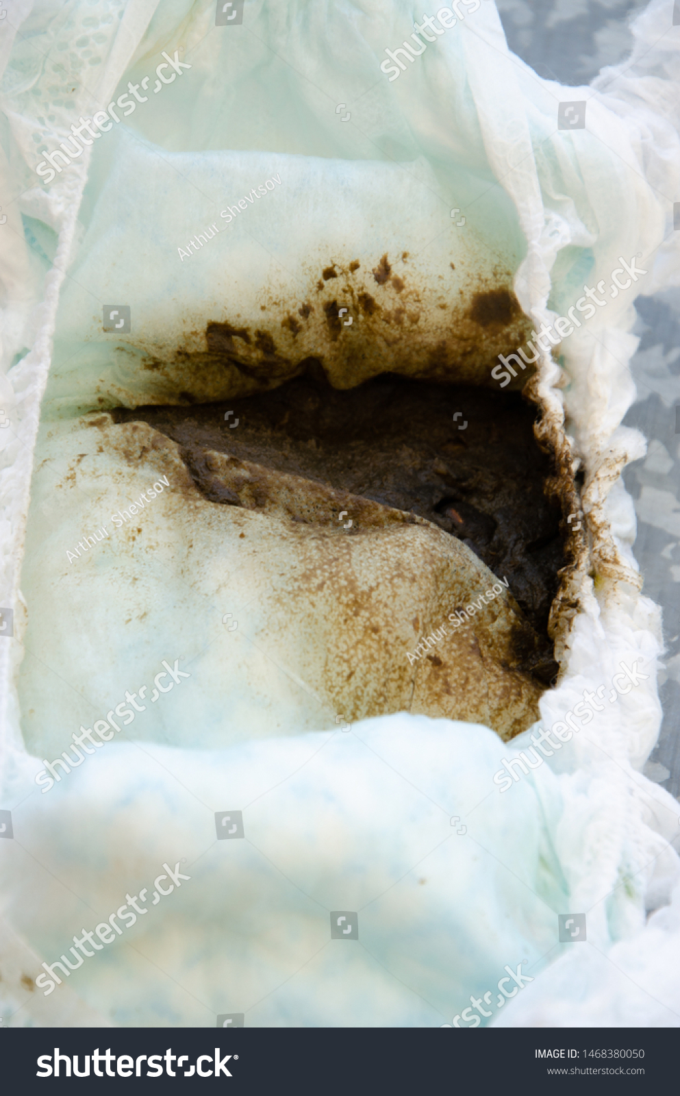 Dirty Diaper Poop On White Background Stock Photo 1468380050 | Shutterstock