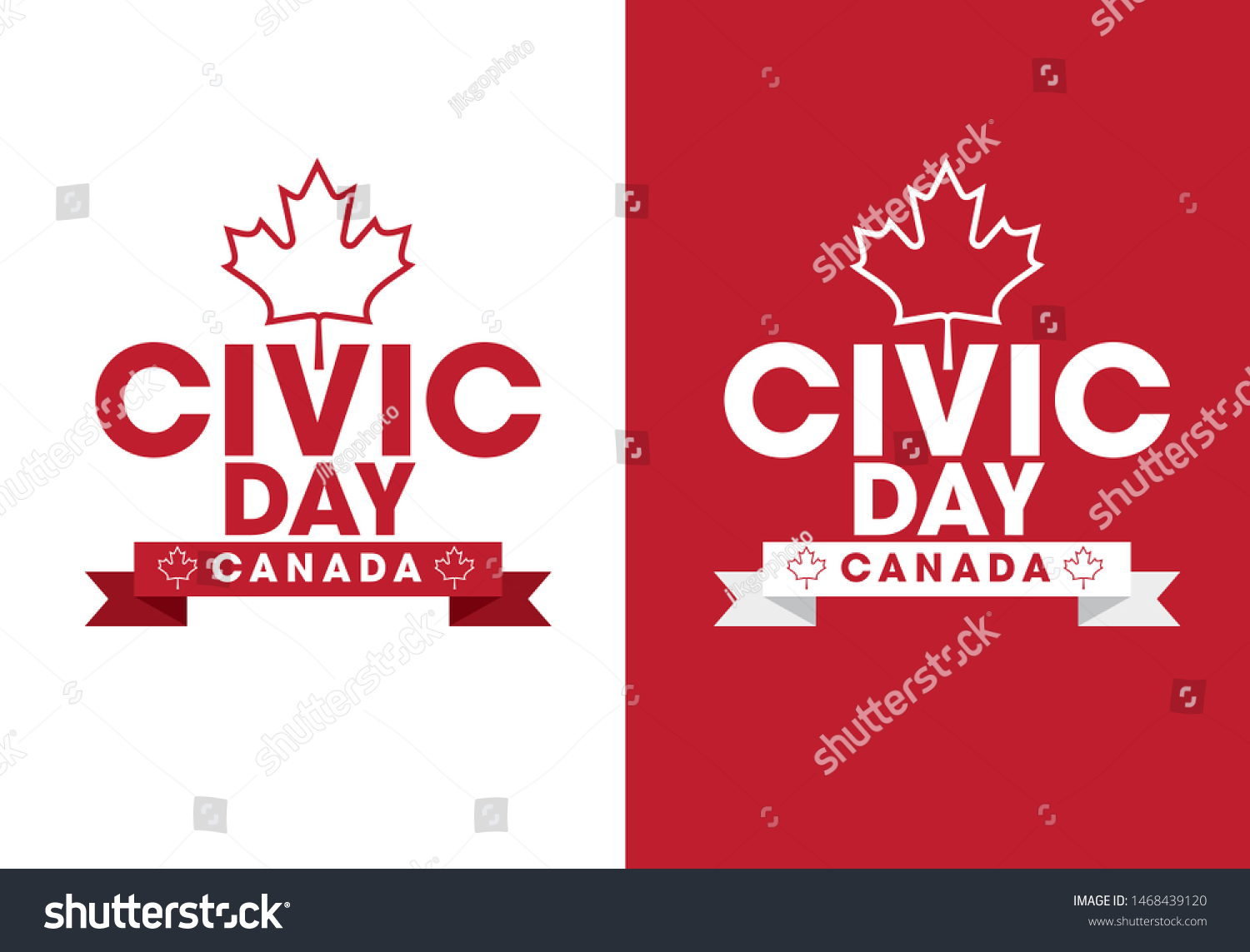 Civic Day Canada Logo Design Concept Stock Vector (Royalty Free