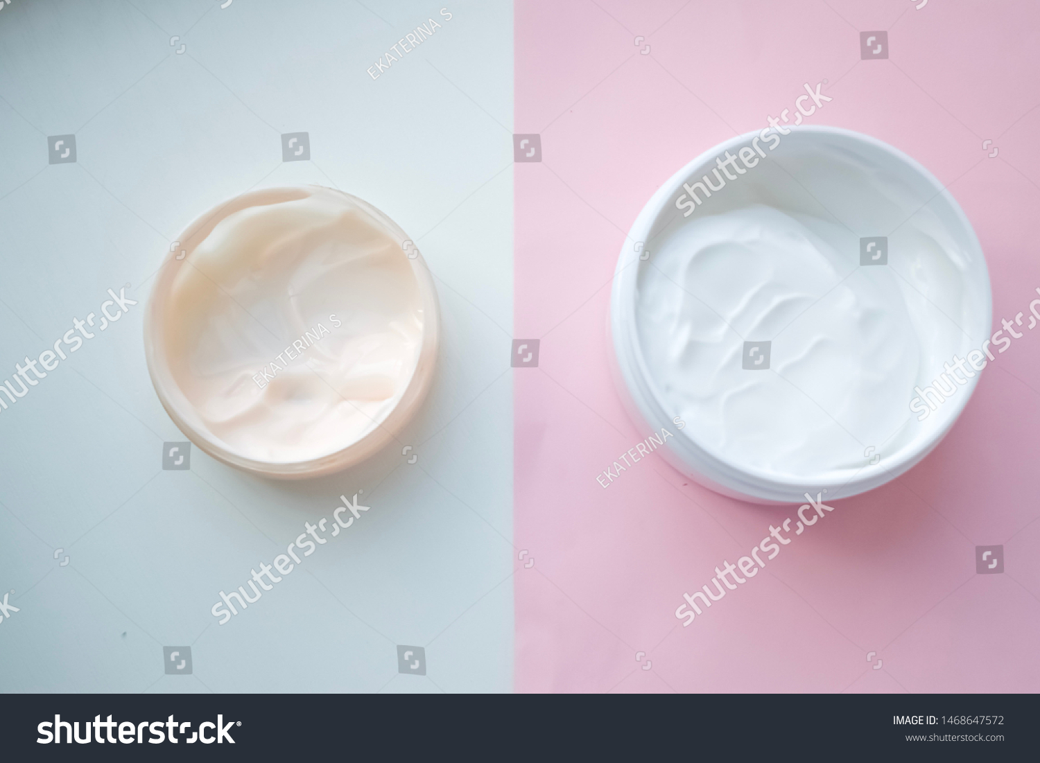 Cosmetic Cream Pastel Colors On White Stock Photo 1468647572 | Shutterstock