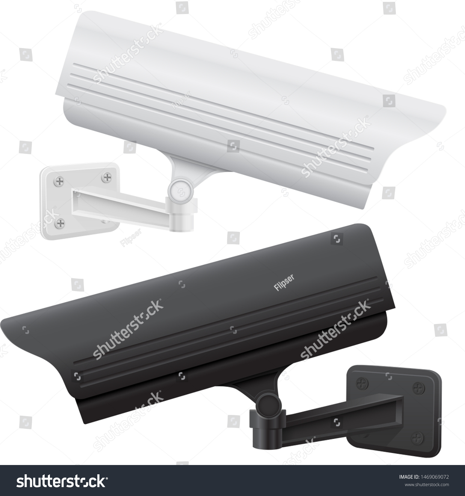 Cctv Security Camera Side View Illustration Stock Illustration ...