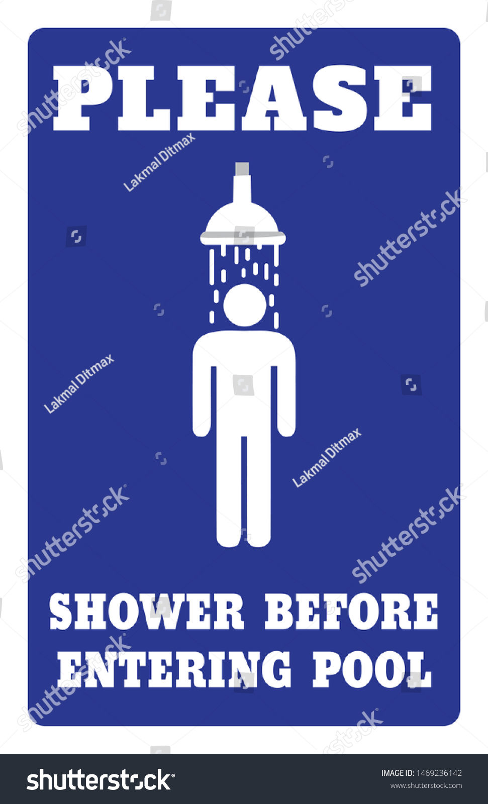 Please Shower Before Entering Pool Sign Stock Vector Royalty Free 1469236142 Shutterstock