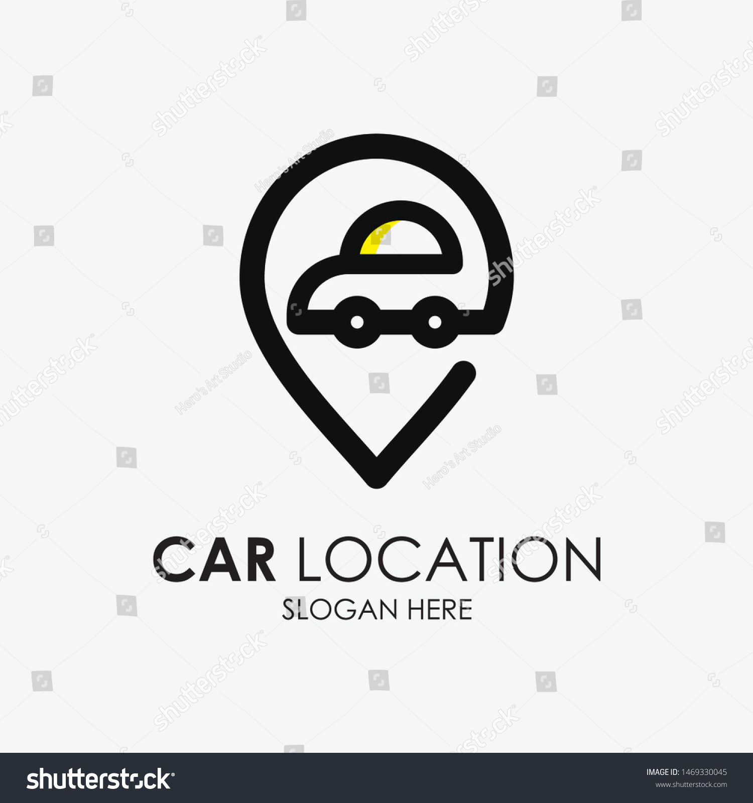 Logo Location Business Car Location Icon Stock Vector (Royalty Free ...