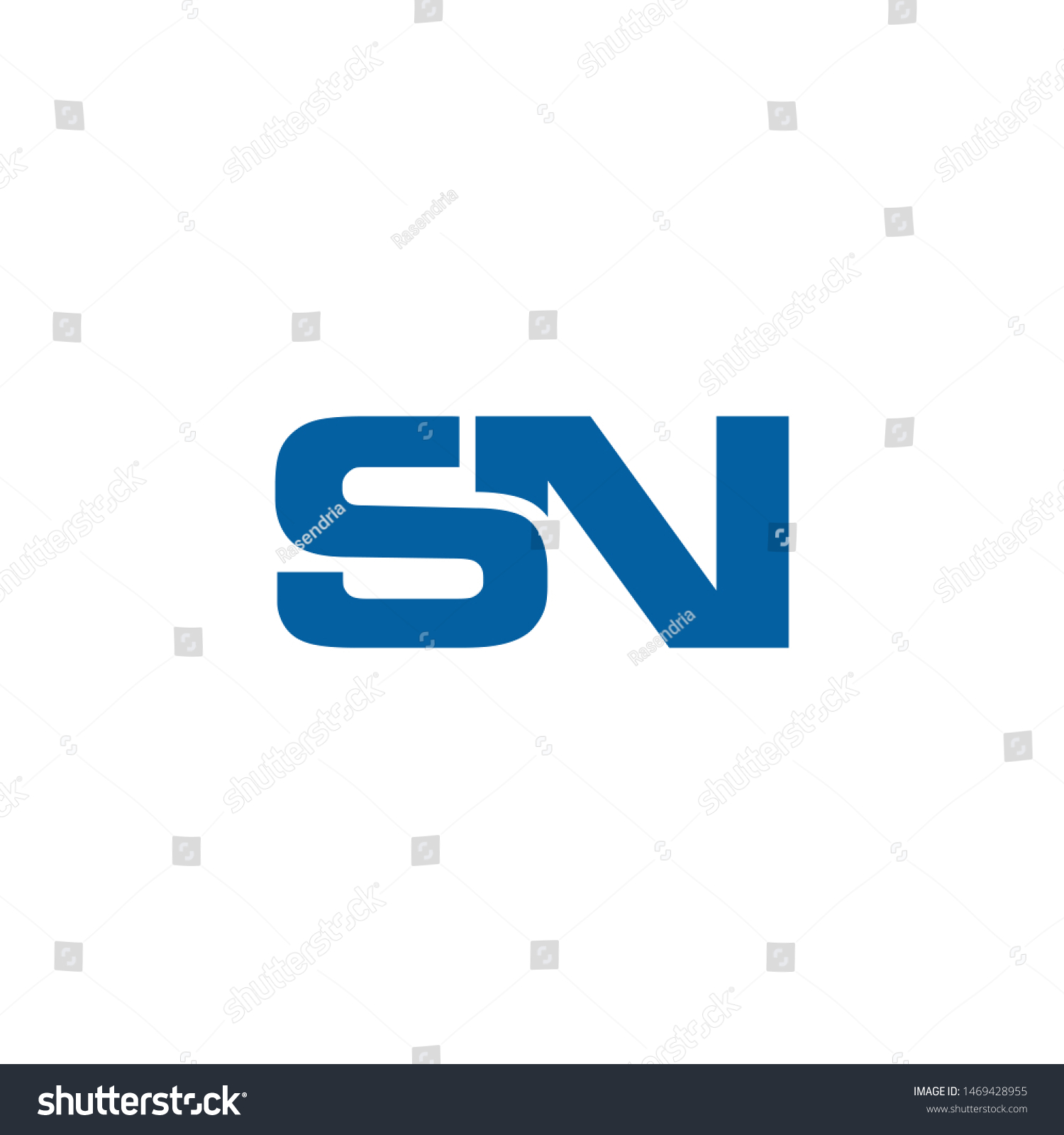 S N Letter Logo Design Stock Vector (Royalty Free) 1469428955 ...