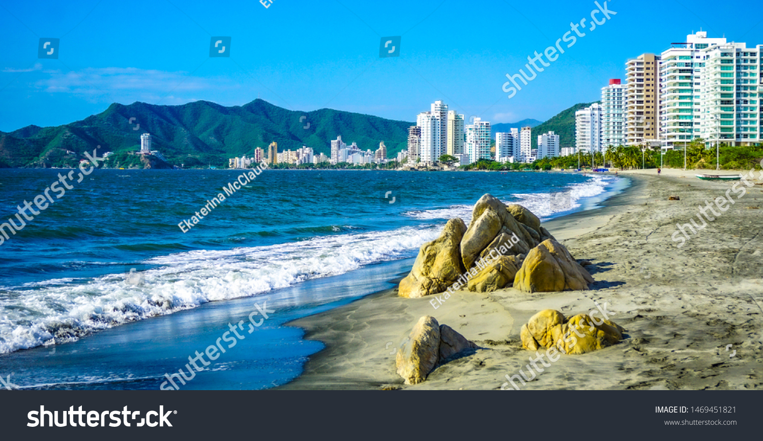 Santa Marta Colombia Gorgeous Salguero Beach Stock Photo 1469451821 ...