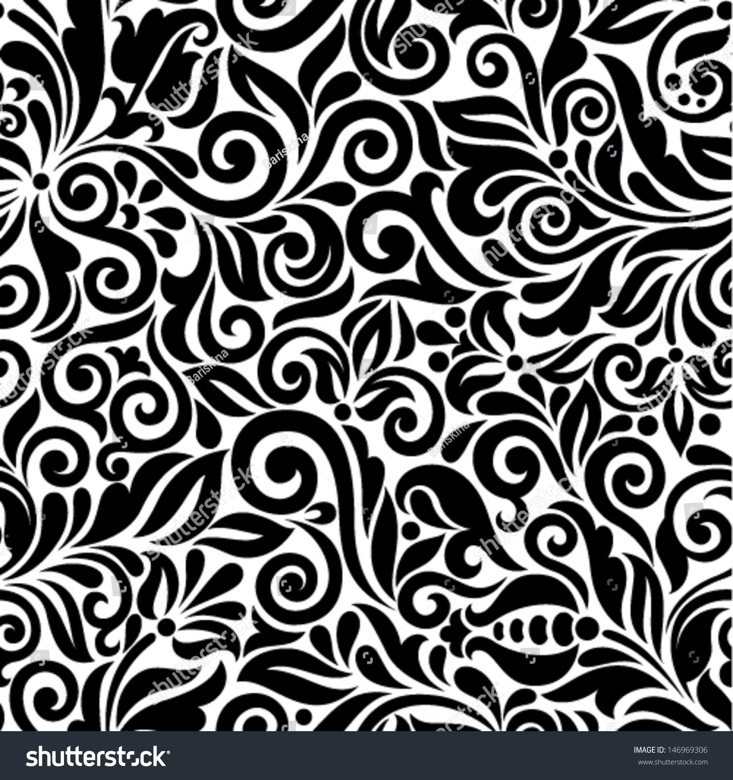 Ornamental Floral Background Seamless Pattern Your Stock Vector ...