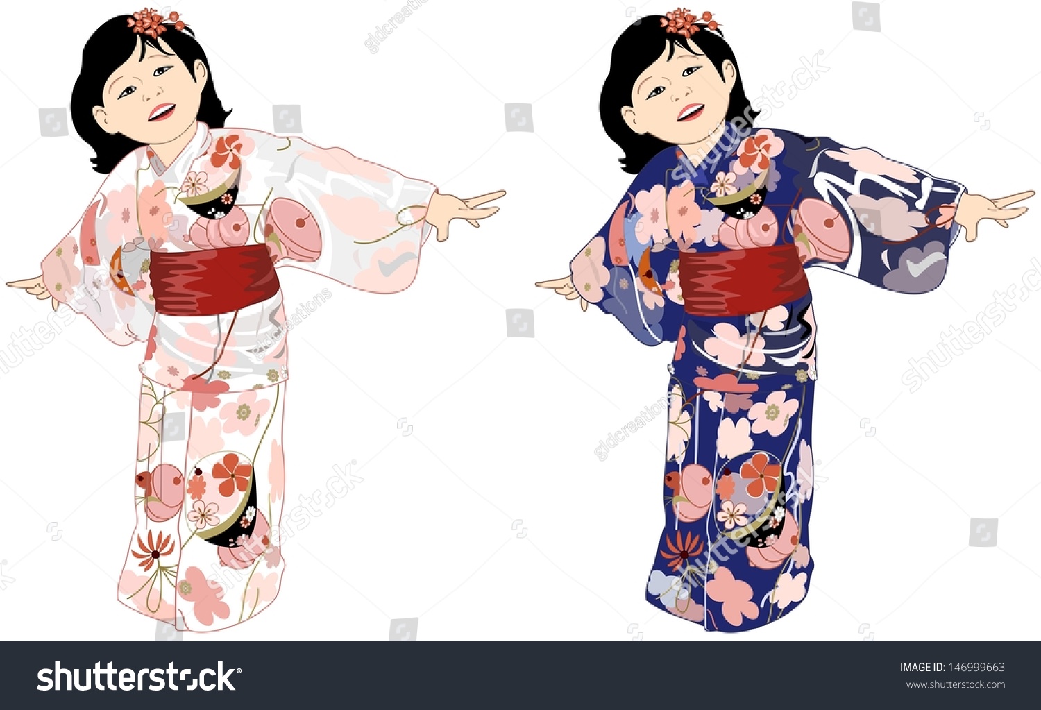 Китайское кимоно мультяшная